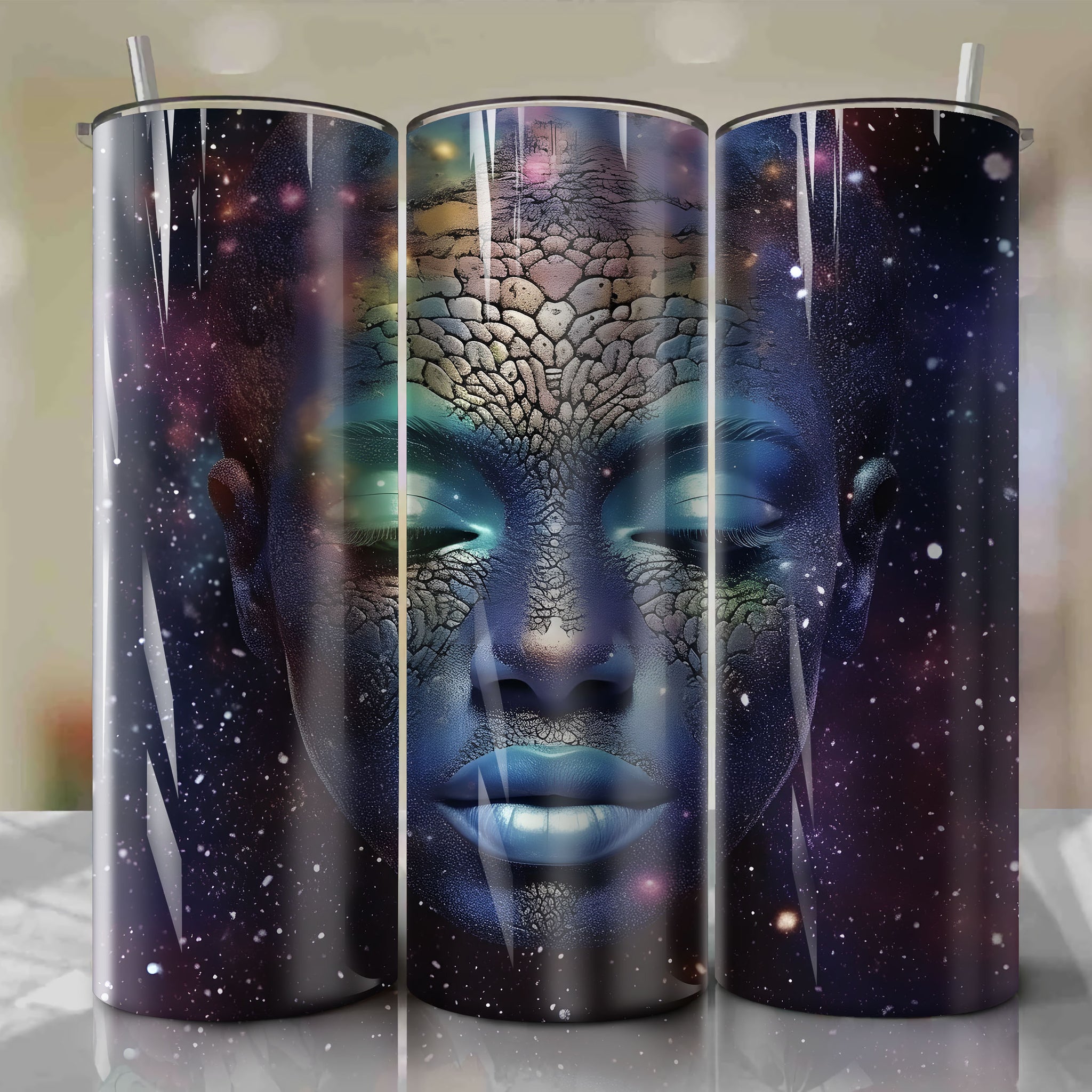 Nebula | 3D Bling | Wrap PNG Skinny Tumbler 20oz | Sublimation | Digital Download