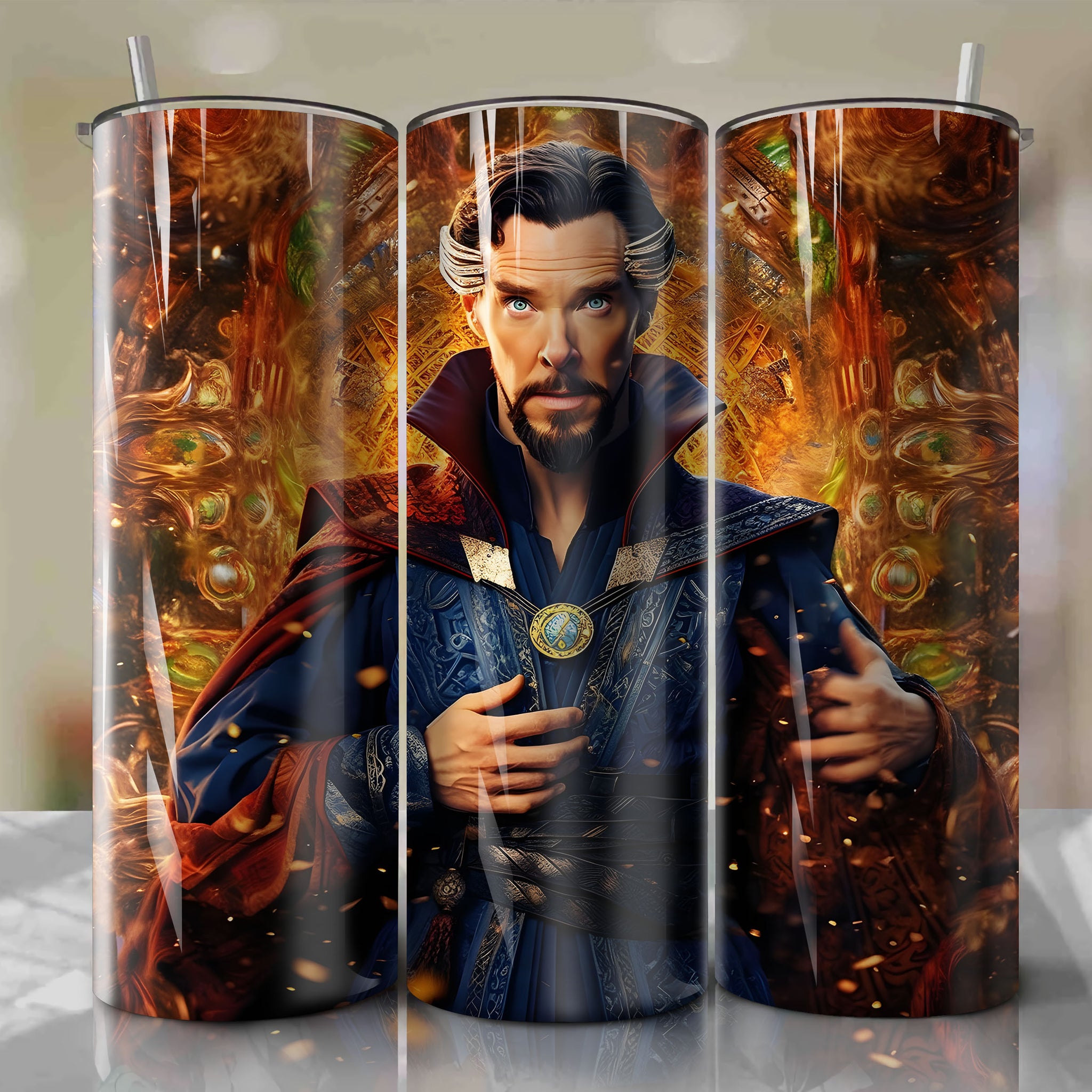 Doctor Strange | 3D Bling | Wrap PNG Skinny Tumbler 20oz | Sublimation | Digital Download