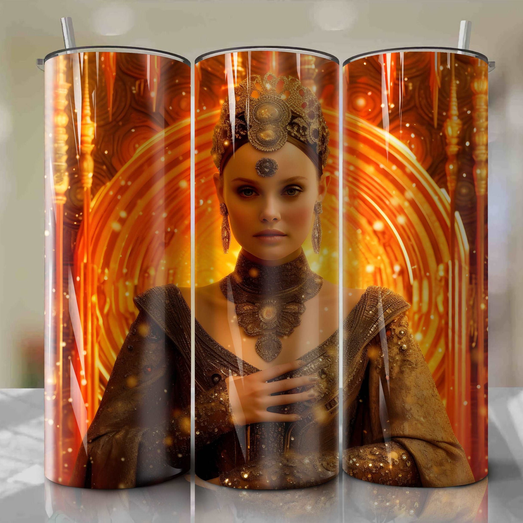 Padm Amidala | 3D Bling | Wrap PNG Skinny Tumbler 20oz | Sublimation | Digital Download