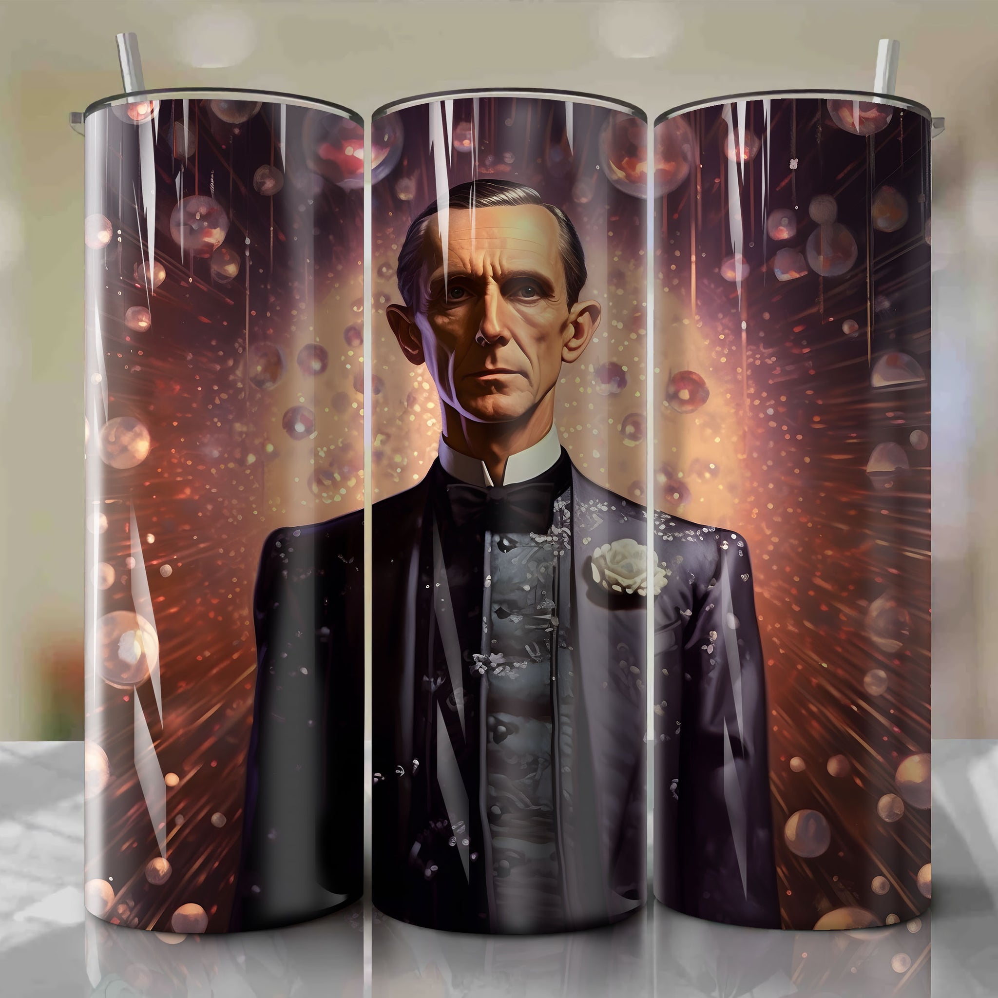 Grand Moff Tarkin | 3D Bling | Wrap PNG Skinny Tumbler 20oz | Sublimation | Digital Download