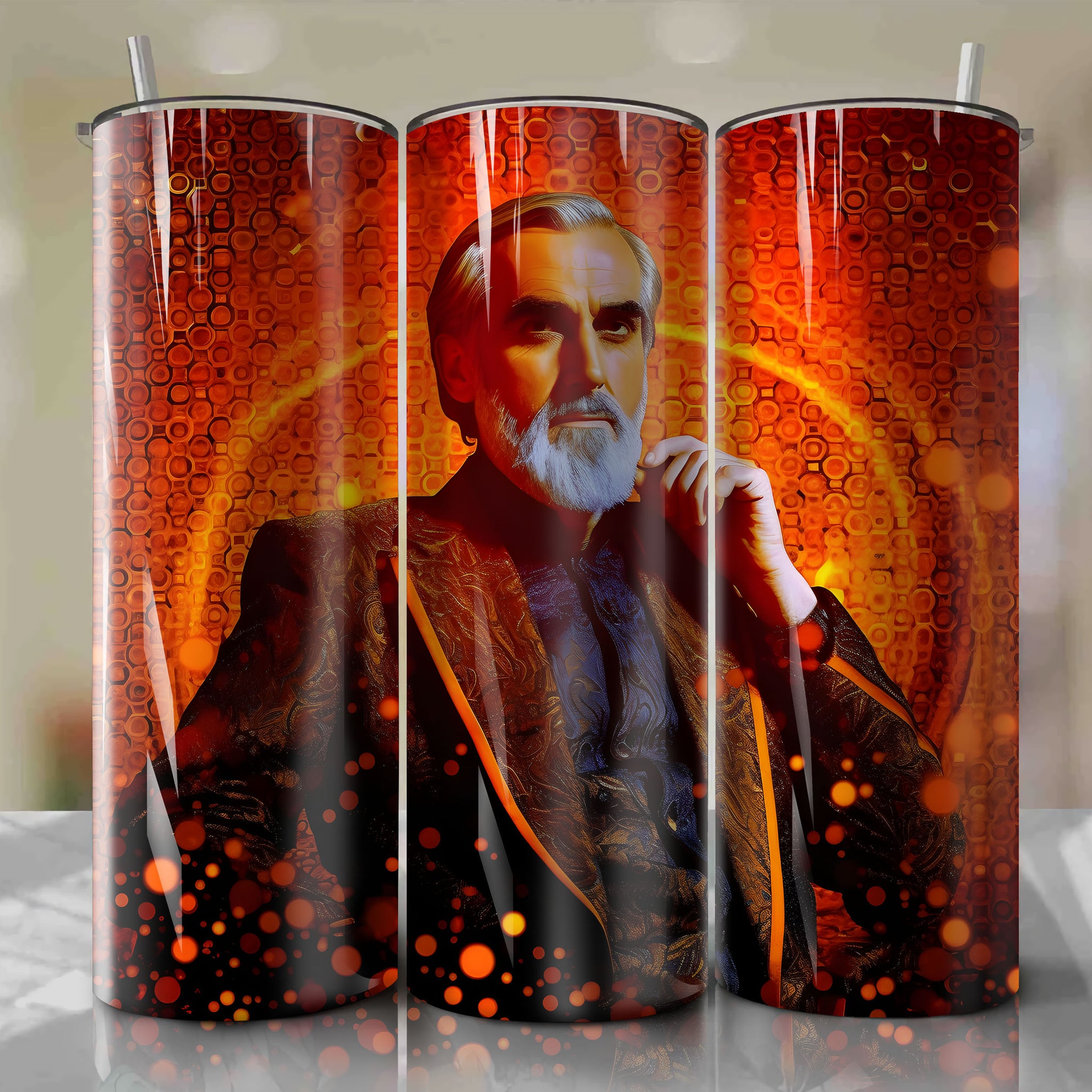 Count Dooku | 3D Bling | Wrap PNG Skinny Tumbler 20oz | Sublimation | Digital Download