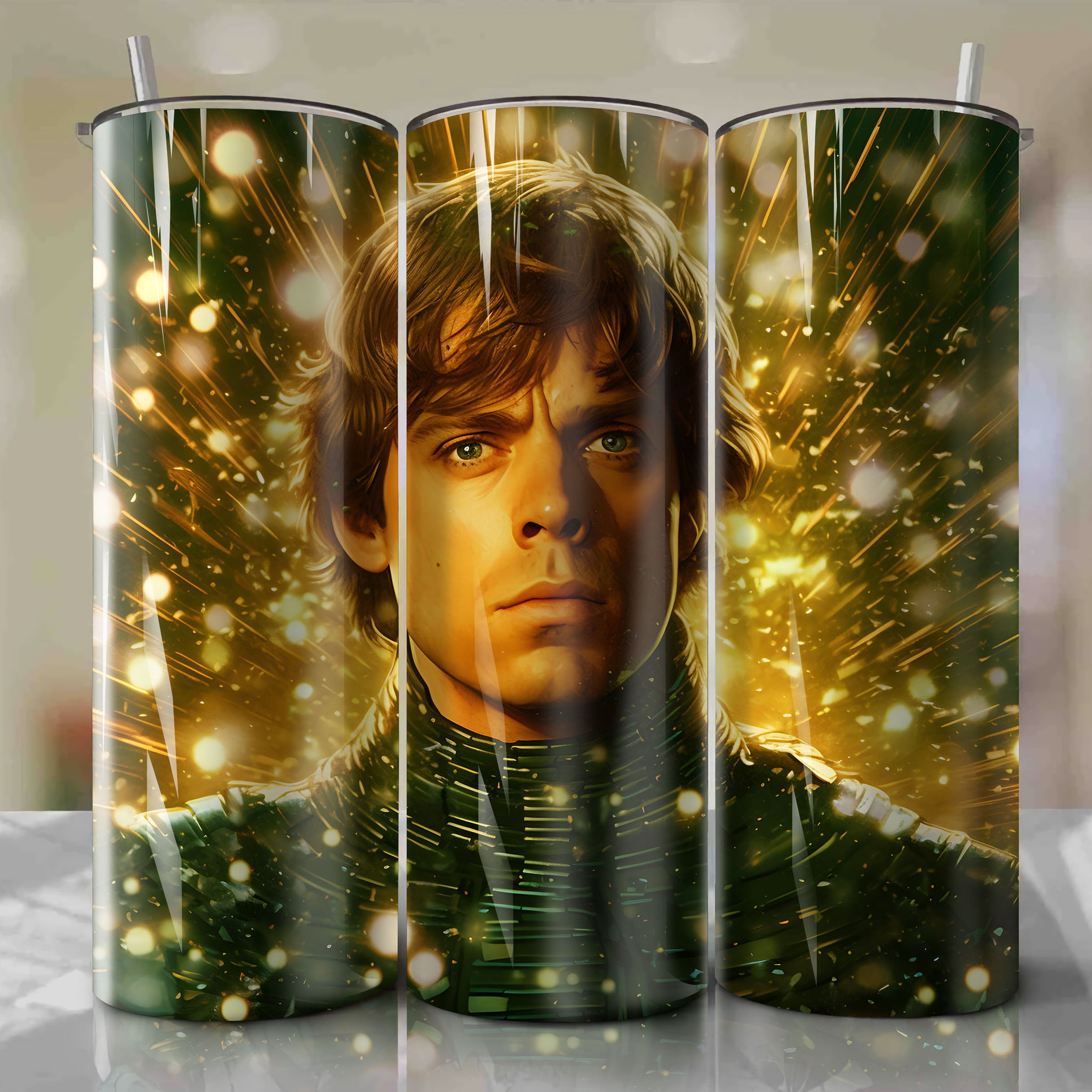 Luke Skywalker | 3D Bling | Wrap PNG Skinny Tumbler 20oz | Sublimation | Digital Download