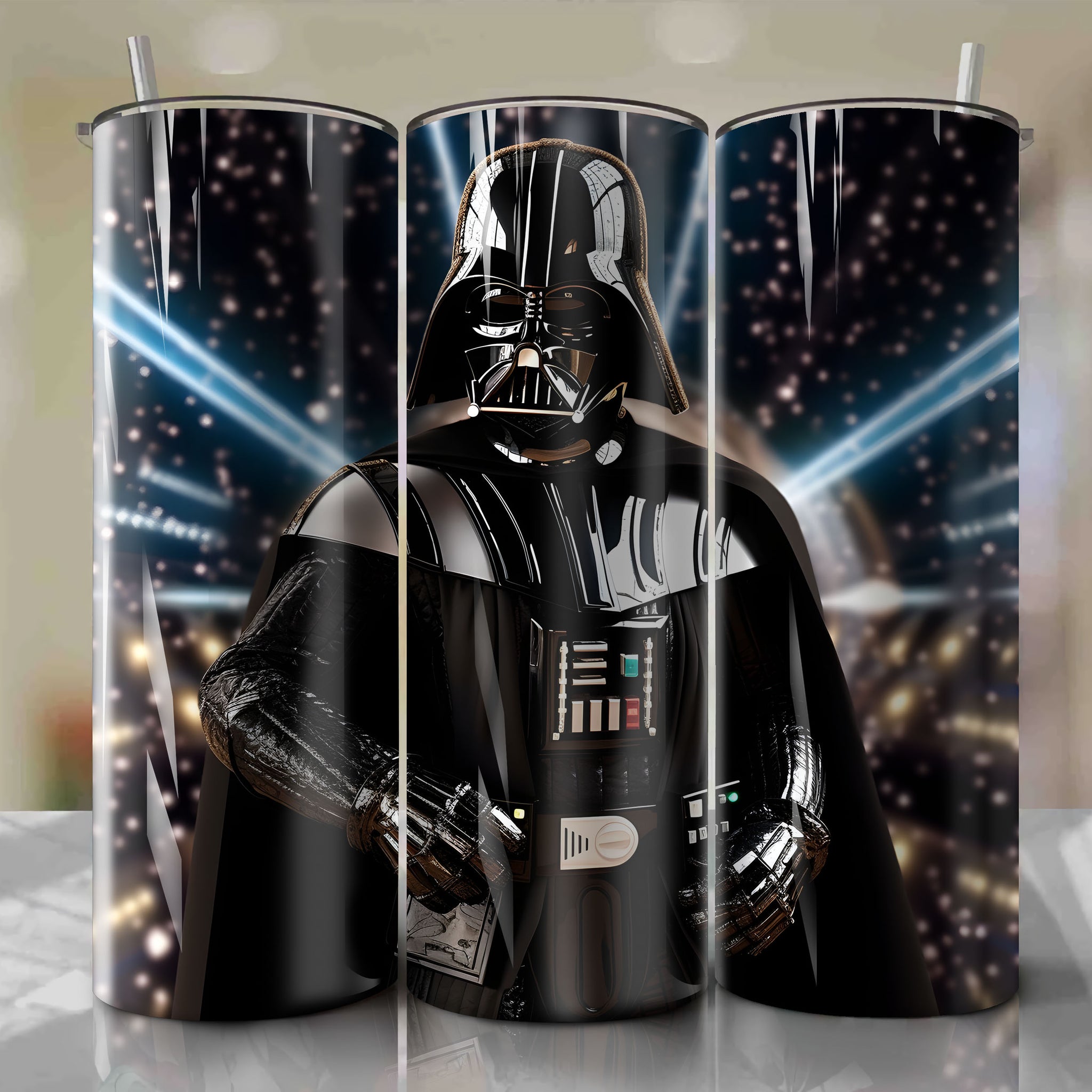 Darth Vader | 3D Bling | Wrap PNG Skinny Tumbler 20oz | Sublimation | Digital Download