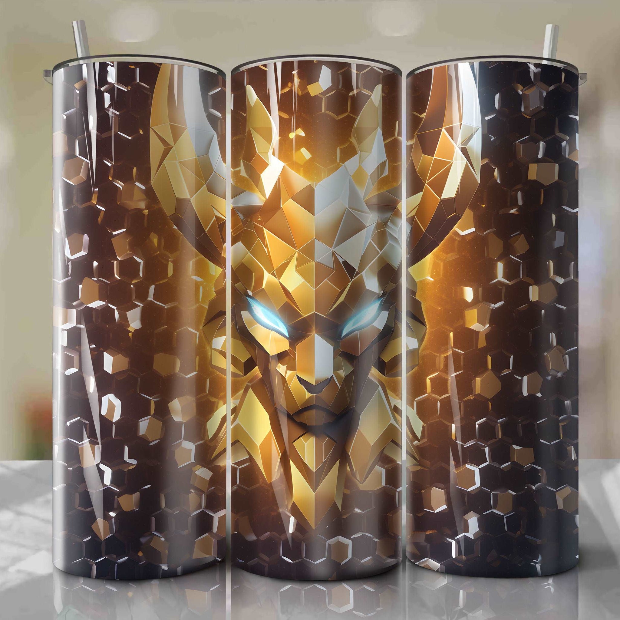 Alakazam | 3D Bling | Wrap PNG Skinny Tumbler 20oz | Sublimation | Digital Download