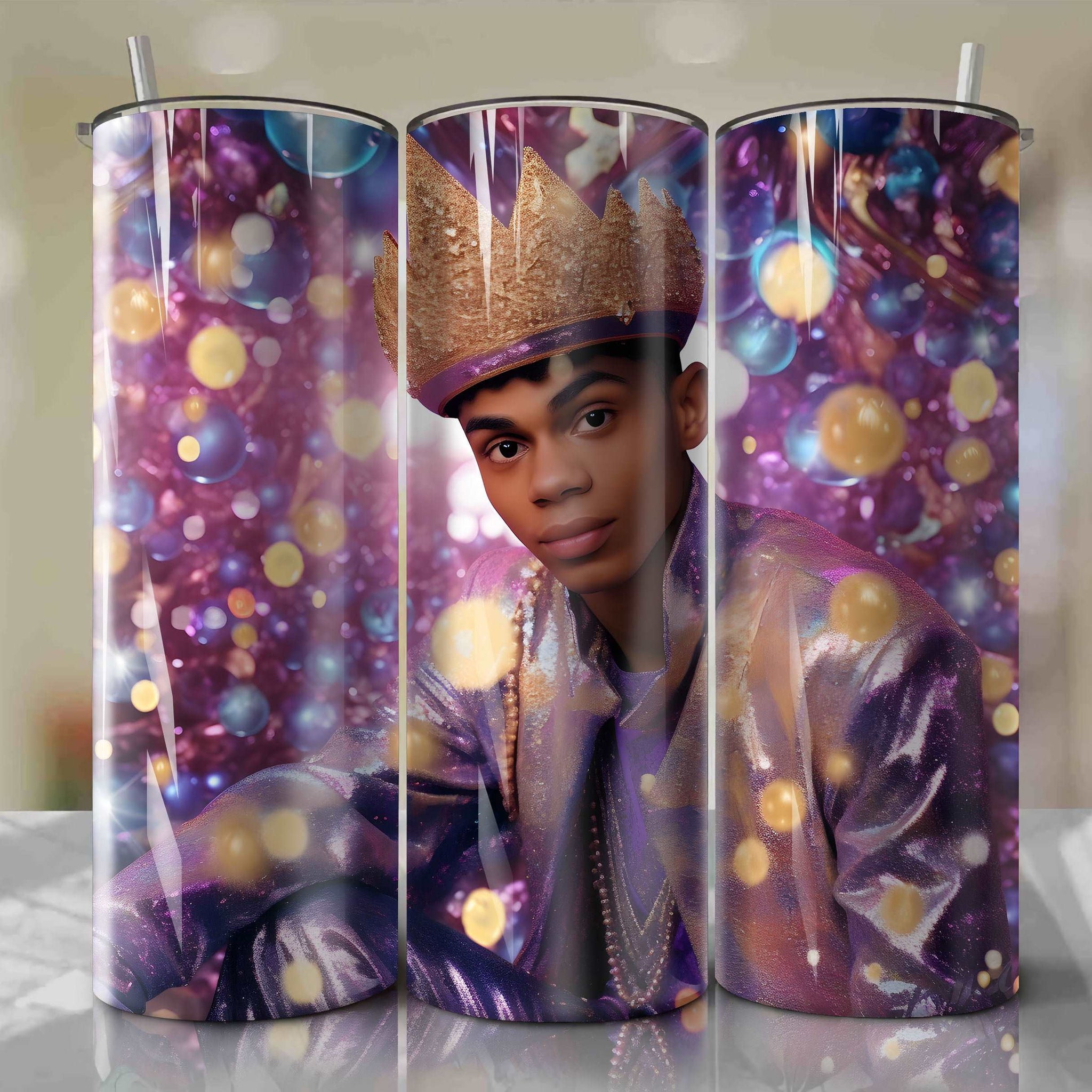 Prince John | 3D Bling | Wrap PNG Skinny Tumbler 20oz | Sublimation | Digital Download