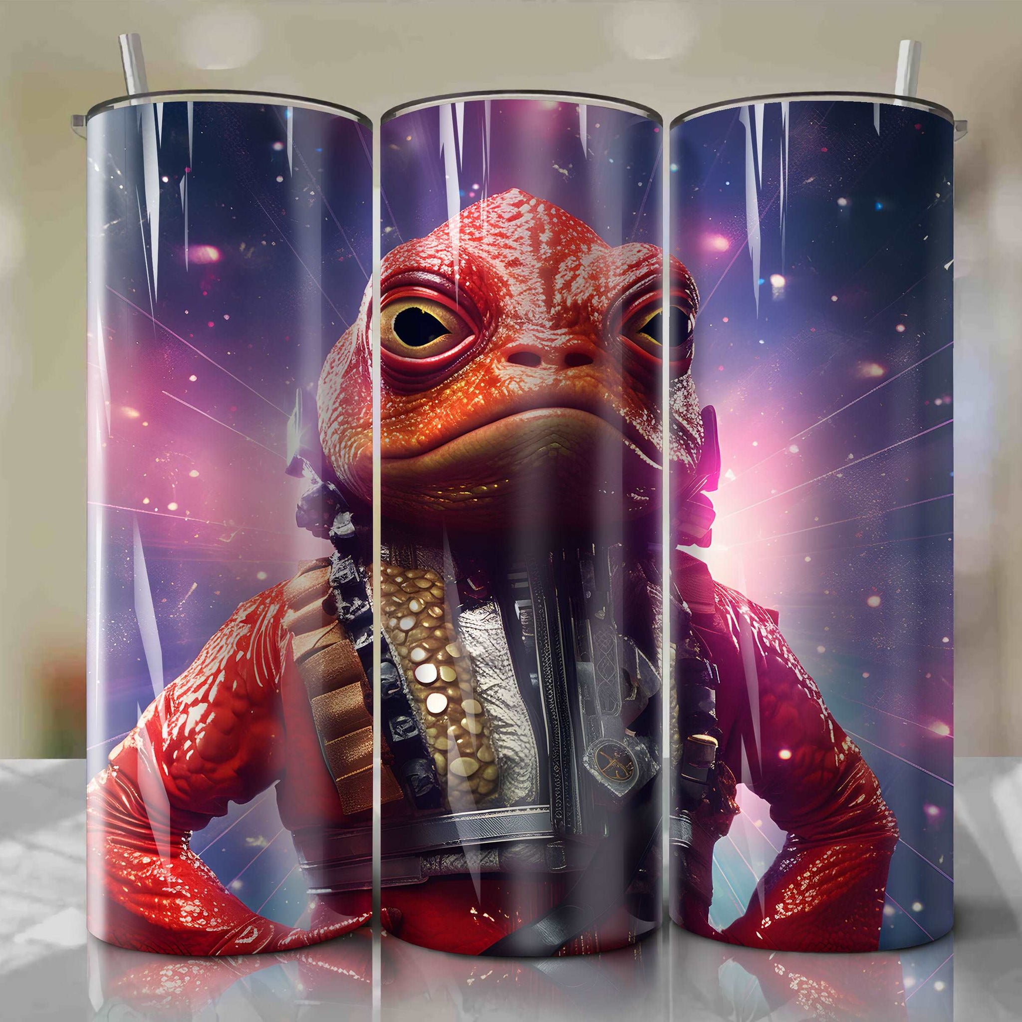 Admiral Ackbar | 3D Bling | Wrap PNG Skinny Tumbler 20oz | Sublimation | Digital Download