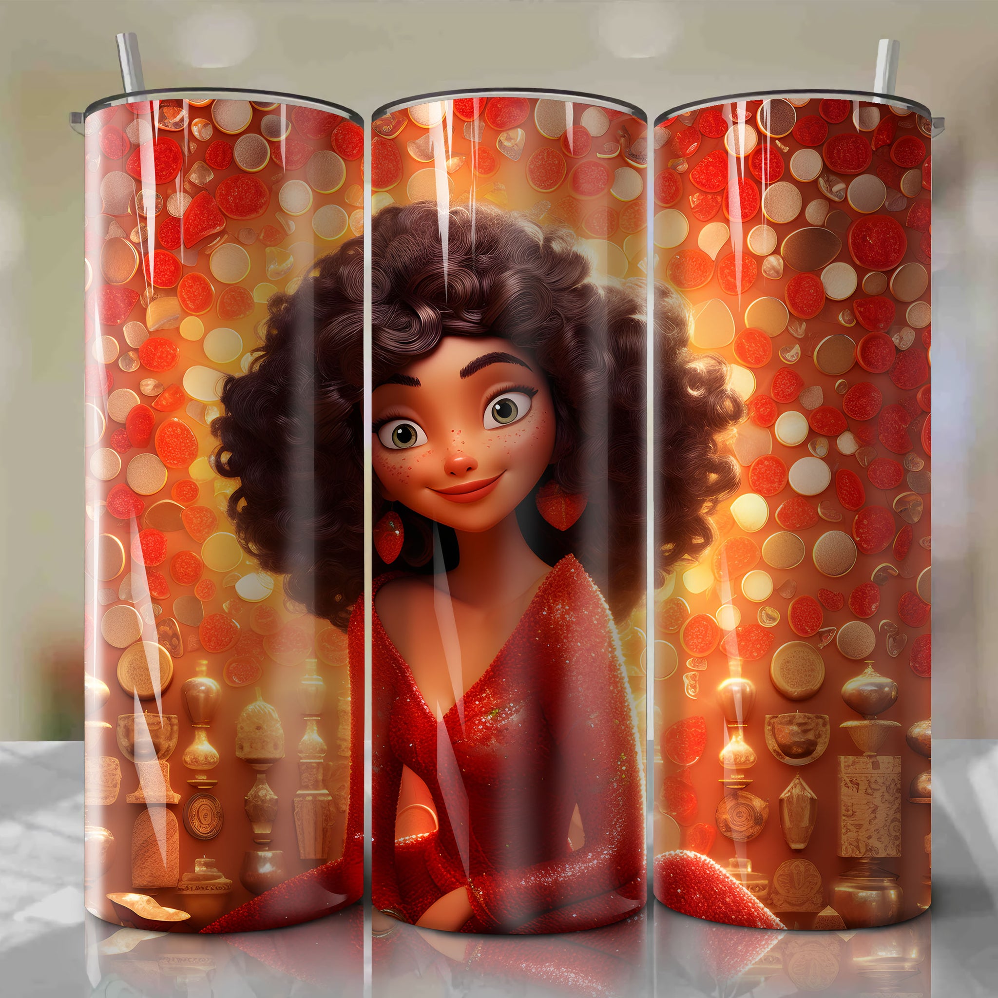 Mother Gothel | 3D Bling | Wrap PNG Skinny Tumbler 20oz | Sublimation | Digital Download