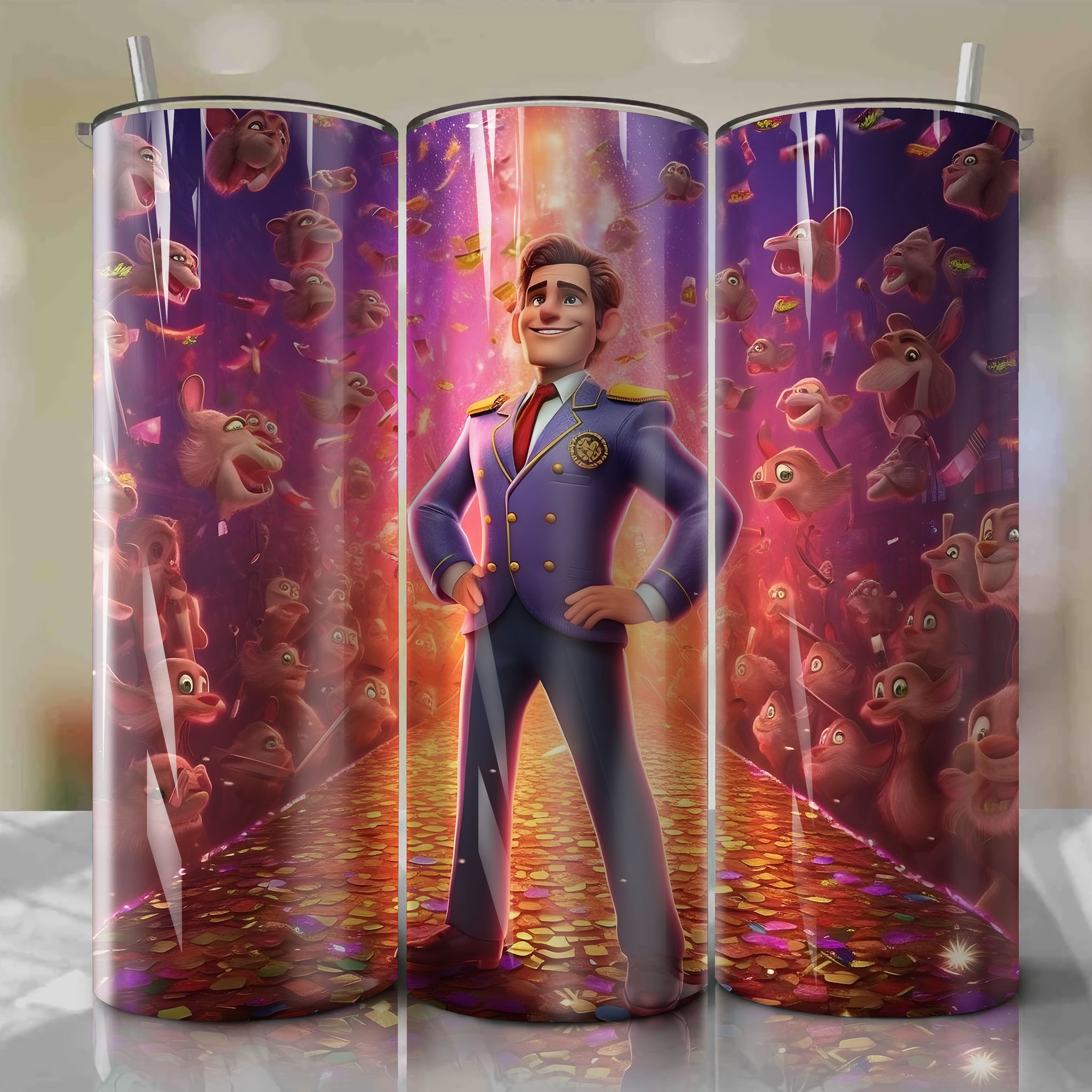 Governor Ratcliffe | 3D Bling | Wrap PNG Skinny Tumbler 20oz | Sublimation | Digital Download