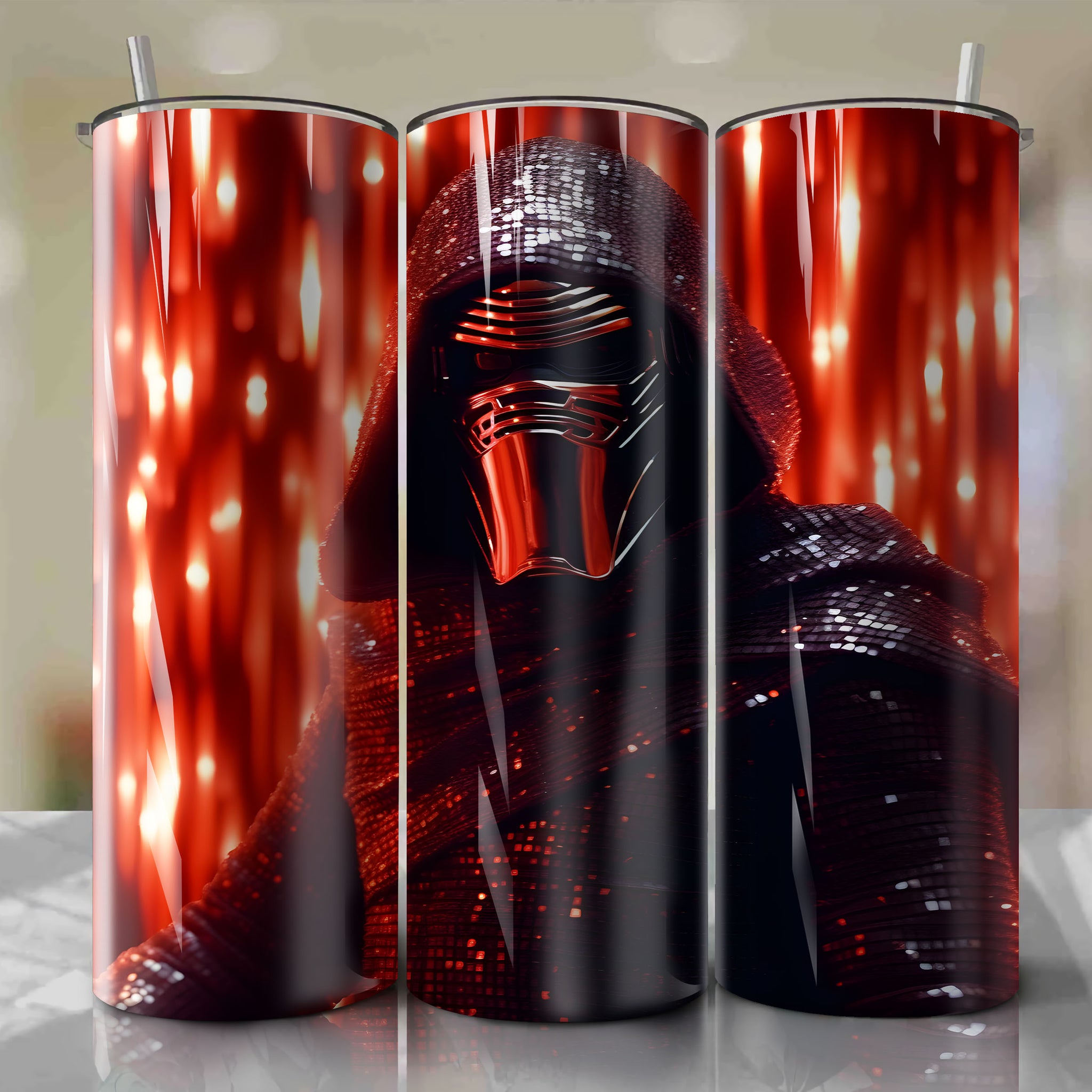 Kylo Ren | 3D Bling | Wrap PNG Skinny Tumbler 20oz | Sublimation | Digital Download