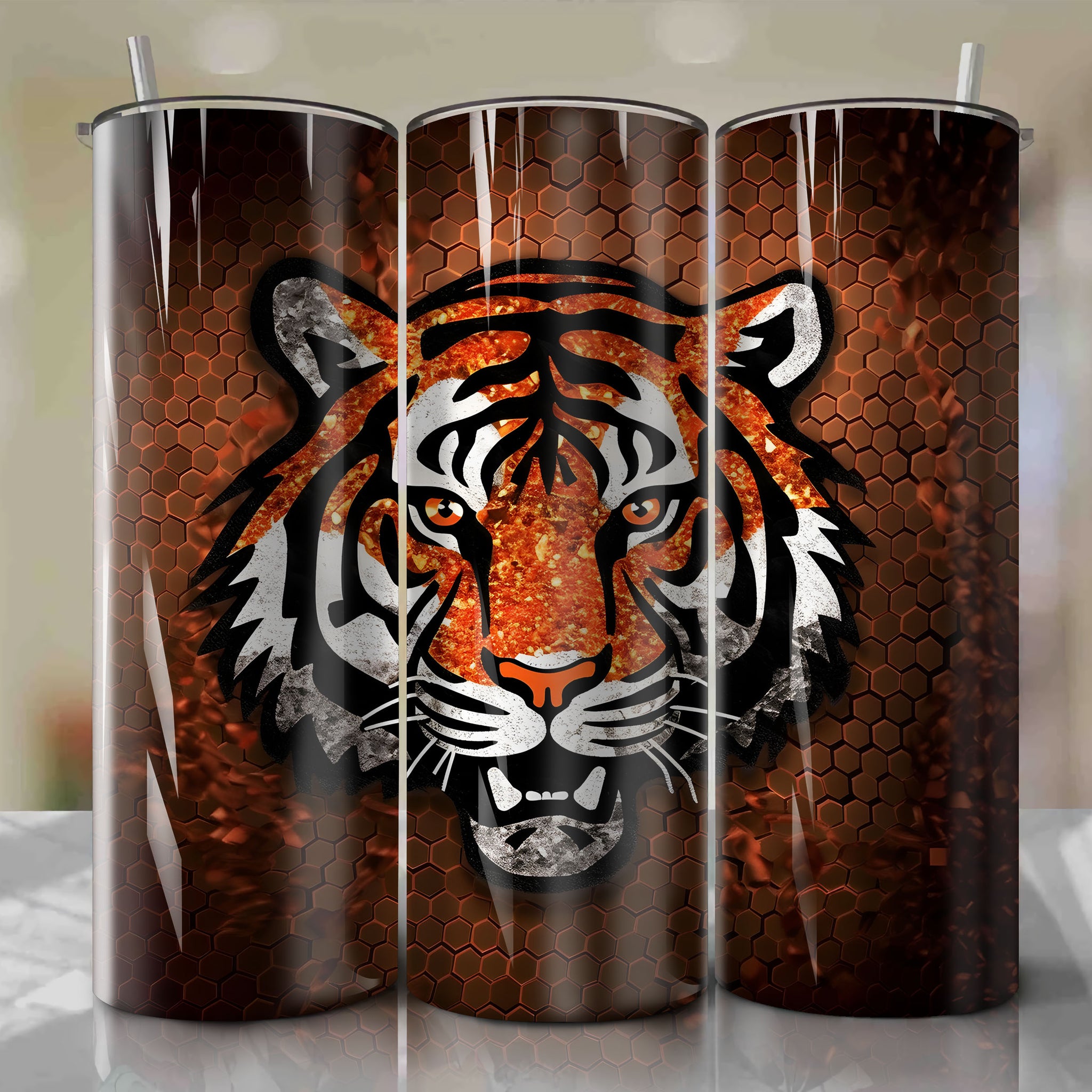 Cincinnati Bengals Football Logo | 3D Bling | Wrap PNG Skinny Tumbler 20oz | Sublimation | Digital Download