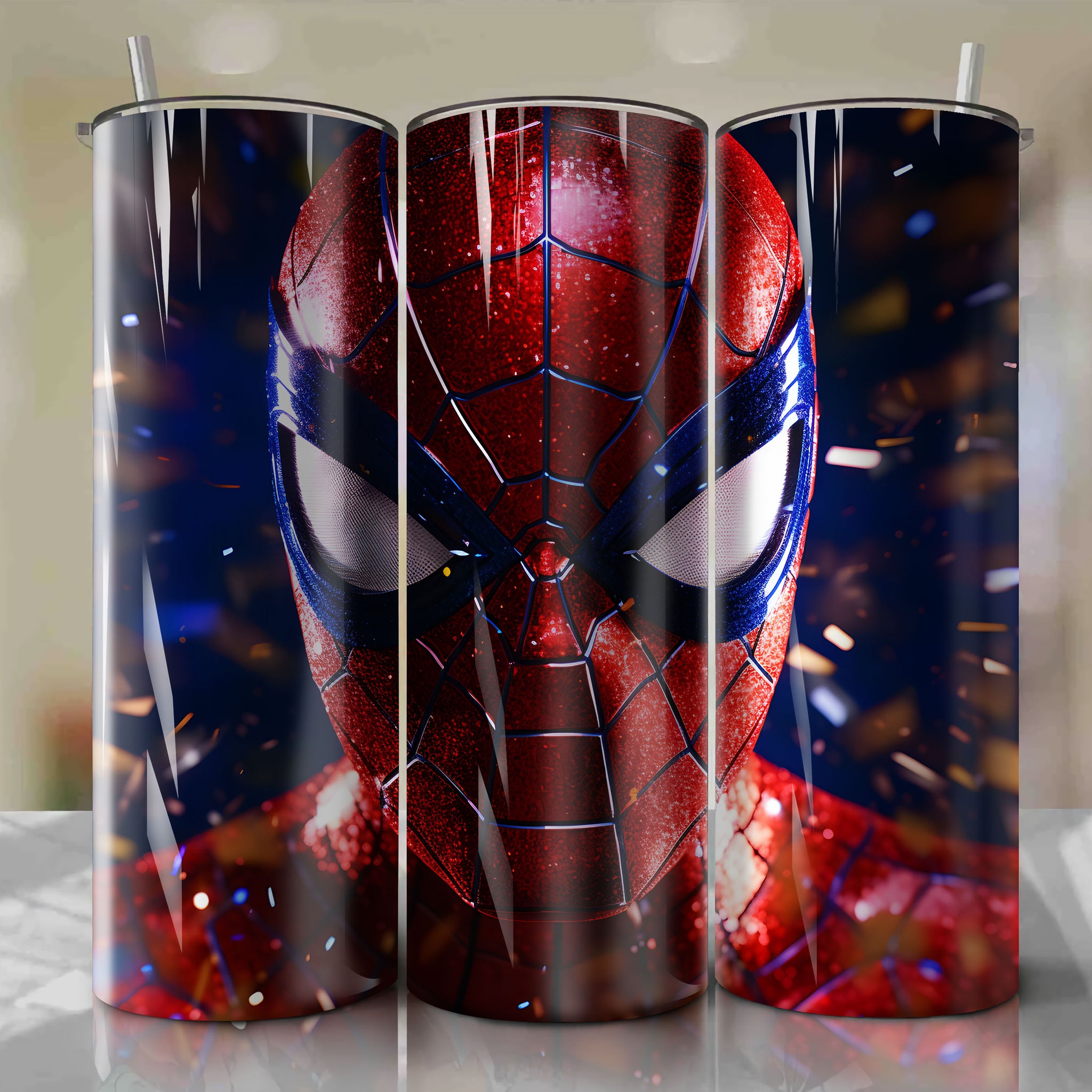 NEW DESIGN] Custom Name Spiderman Skinny Tumbler