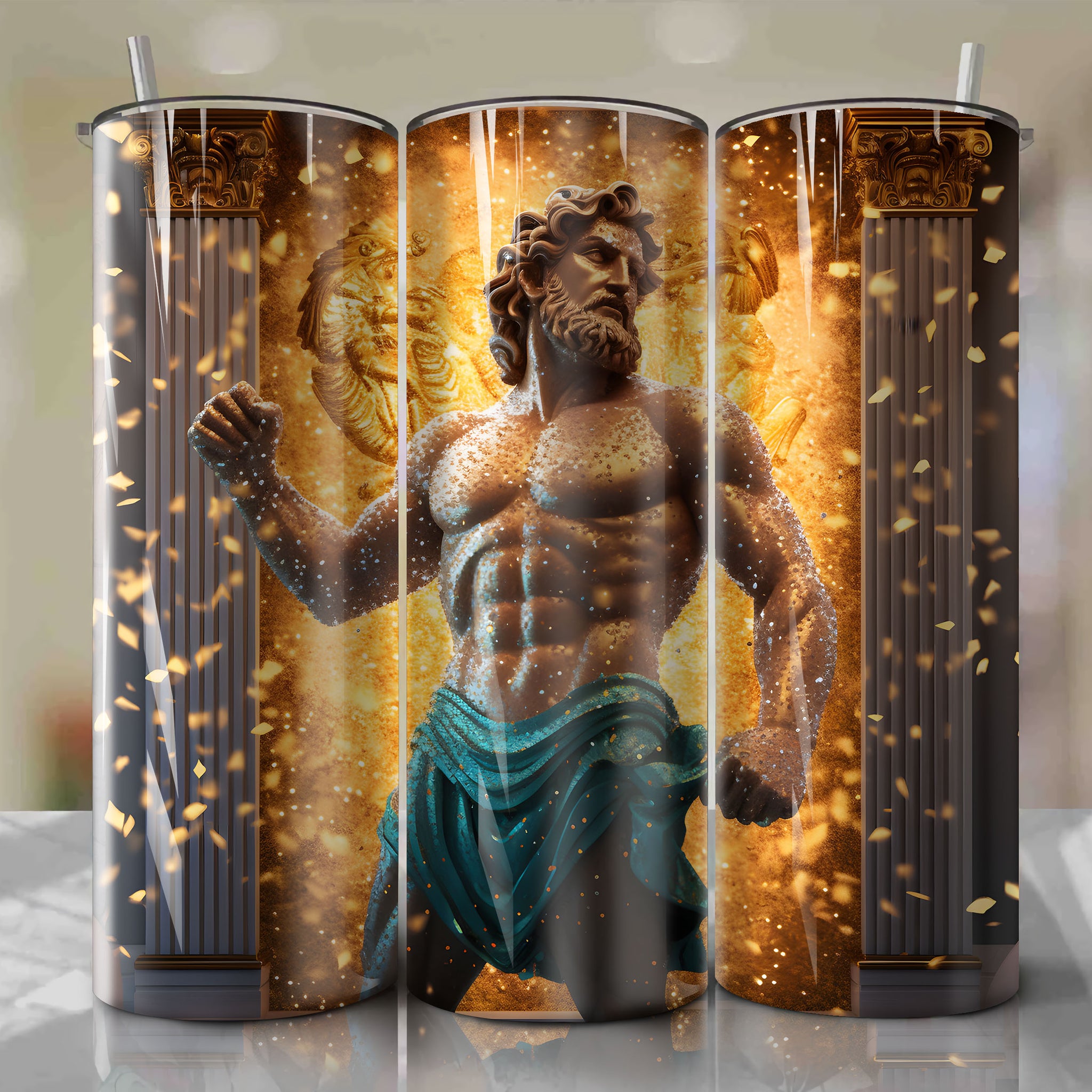 Hercules | 3D Bling | Wrap PNG Skinny Tumbler 20oz | Sublimation | Digital Download