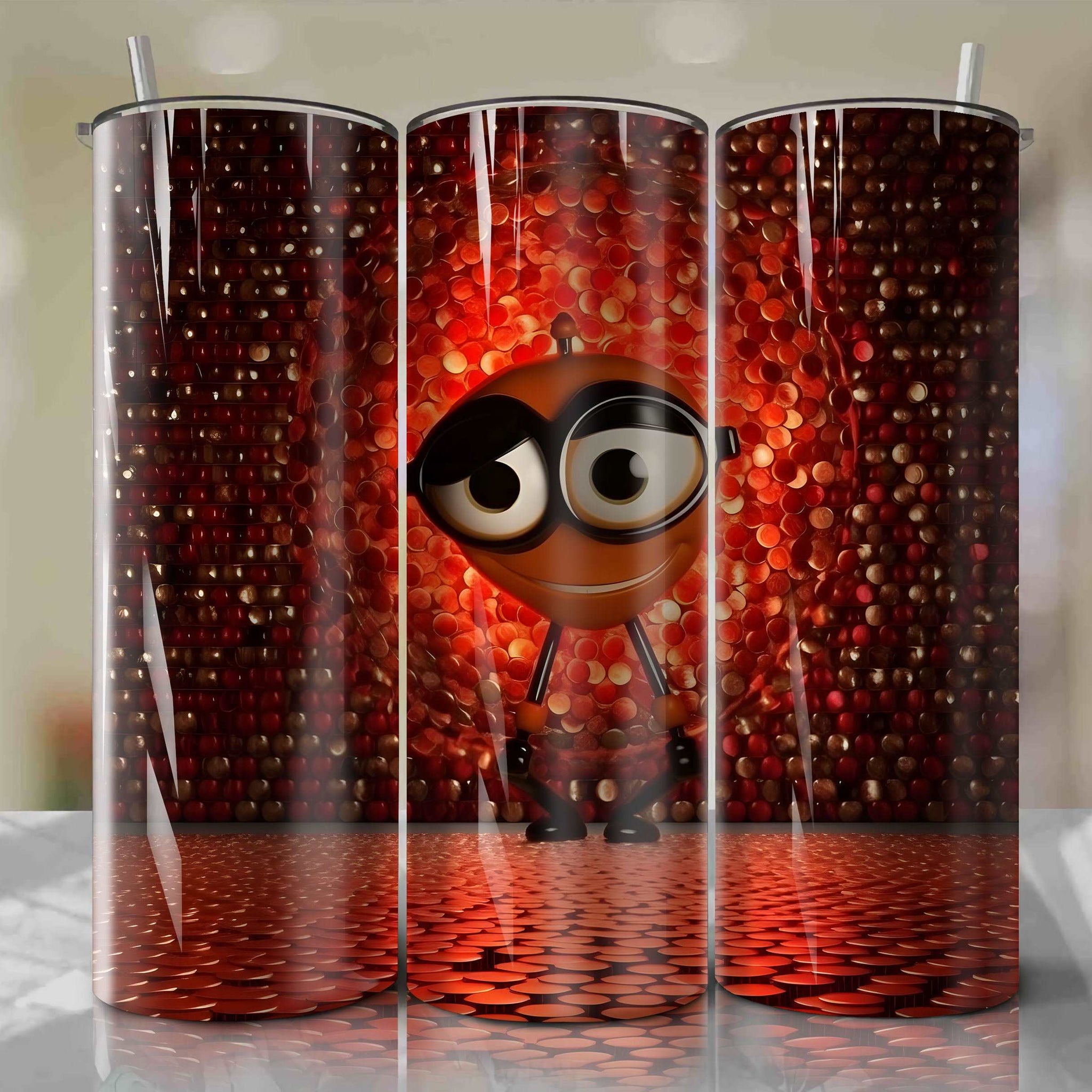 Mr. Incredible | 3D Bling | Wrap PNG Skinny Tumbler 20oz | Sublimation | Digital Download