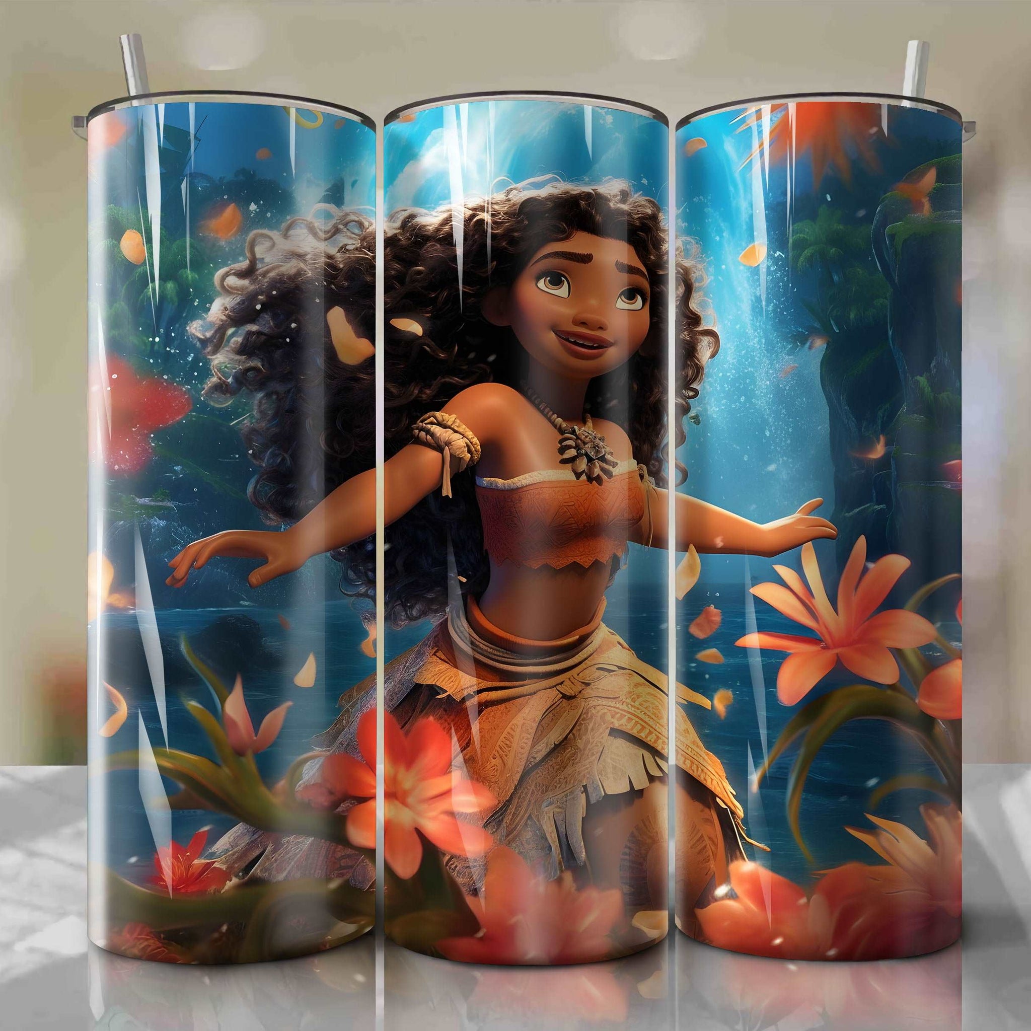 Beauty and the Beast - Lumire 3D Wooden Skinny Tumbler 20oz Wrap PNG 