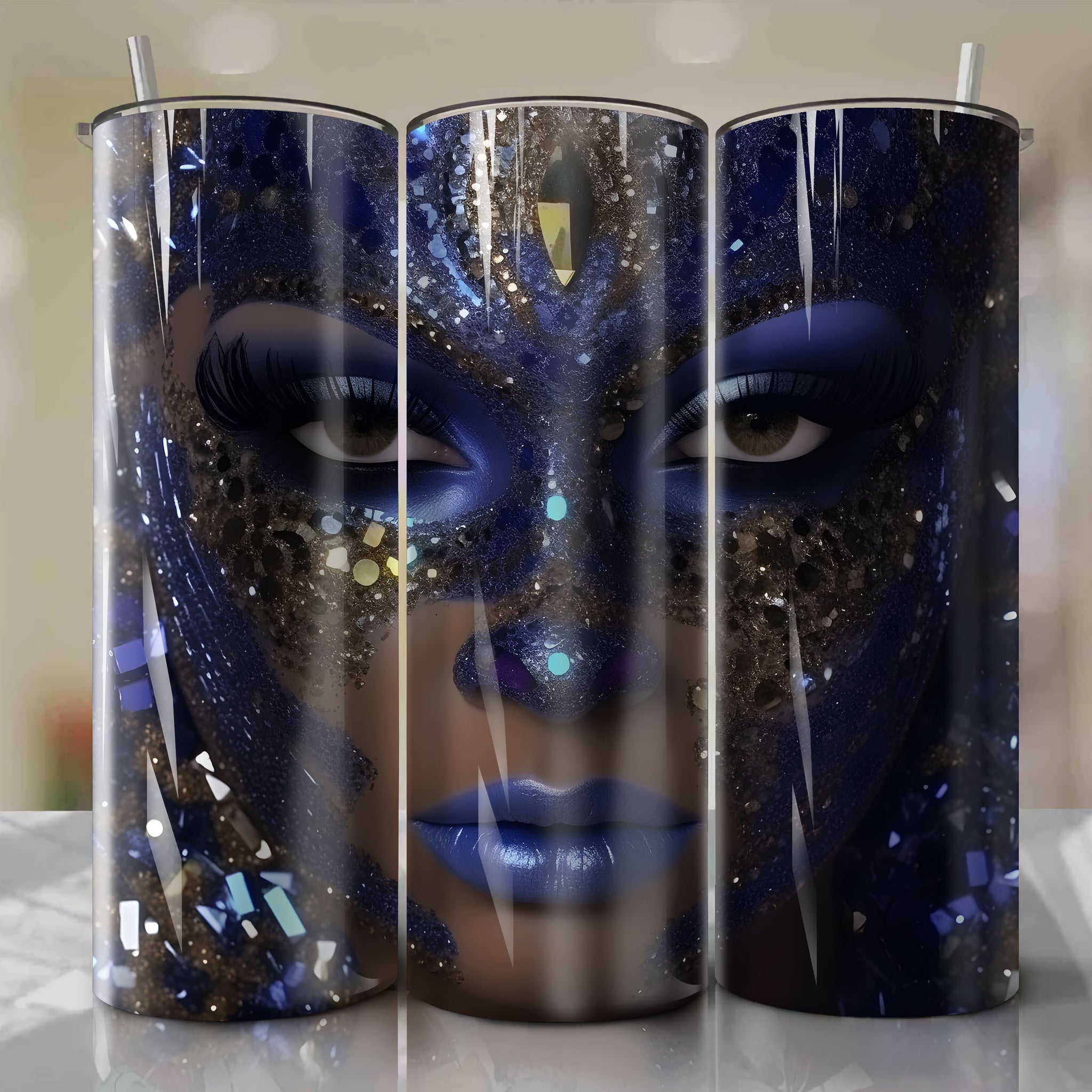 Mystique | 3D Bling | Wrap PNG Skinny Tumbler 20oz | Sublimation | Digital Download