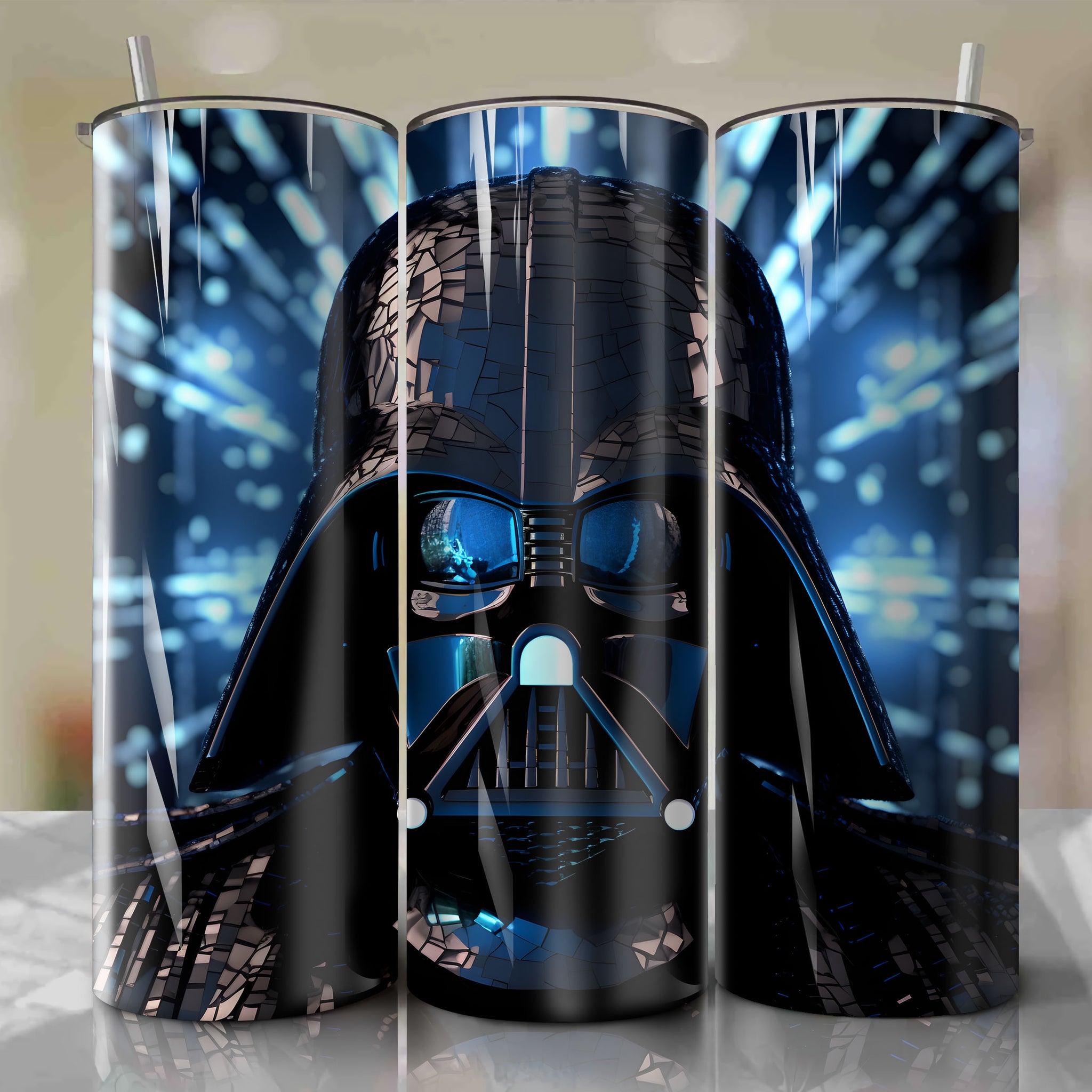 Darth Vader | 3D Bling | Wrap PNG Skinny Tumbler 20oz | Sublimation | Digital Download