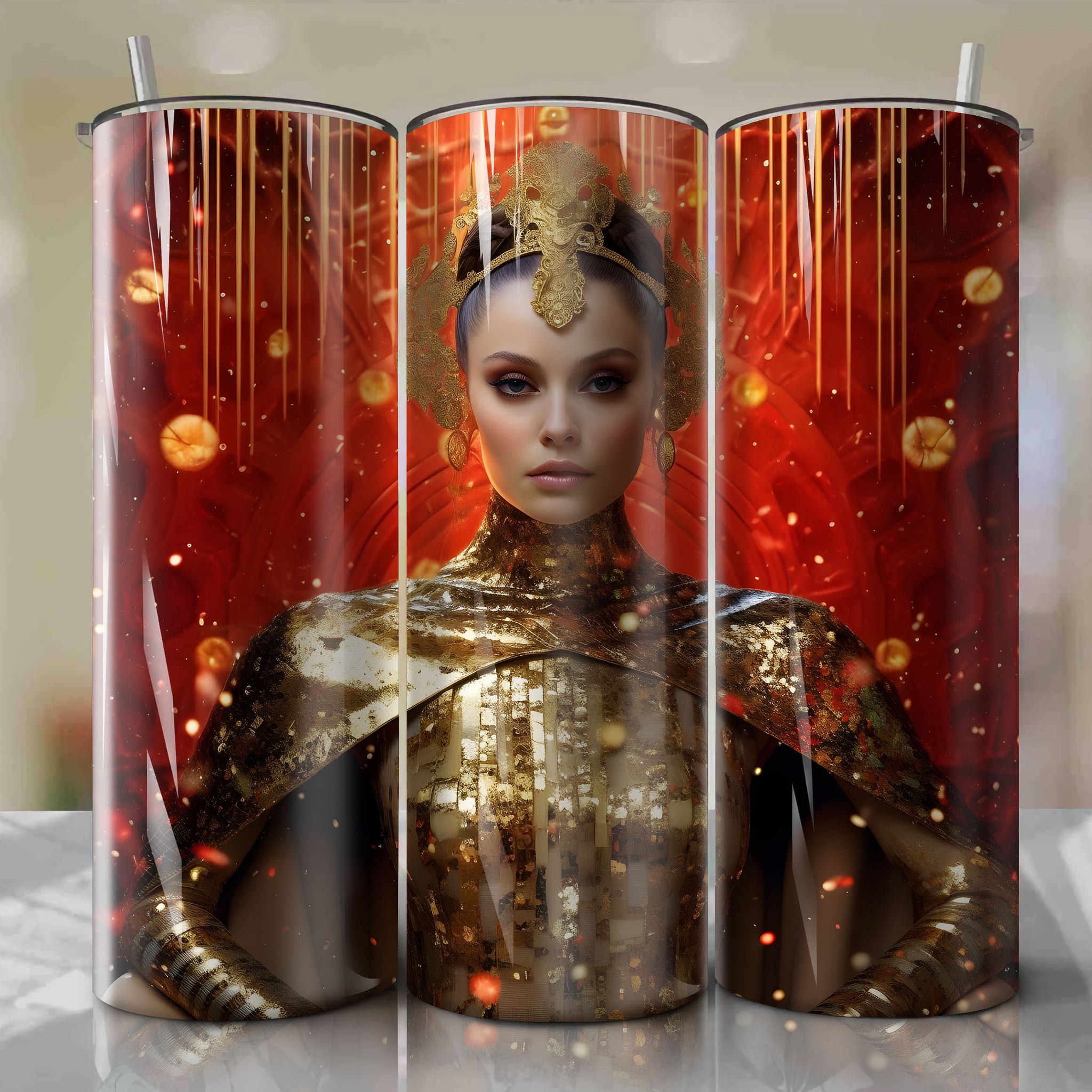 Padm Amidala | 3D Bling | Wrap PNG Skinny Tumbler 20oz | Sublimation | Digital Download