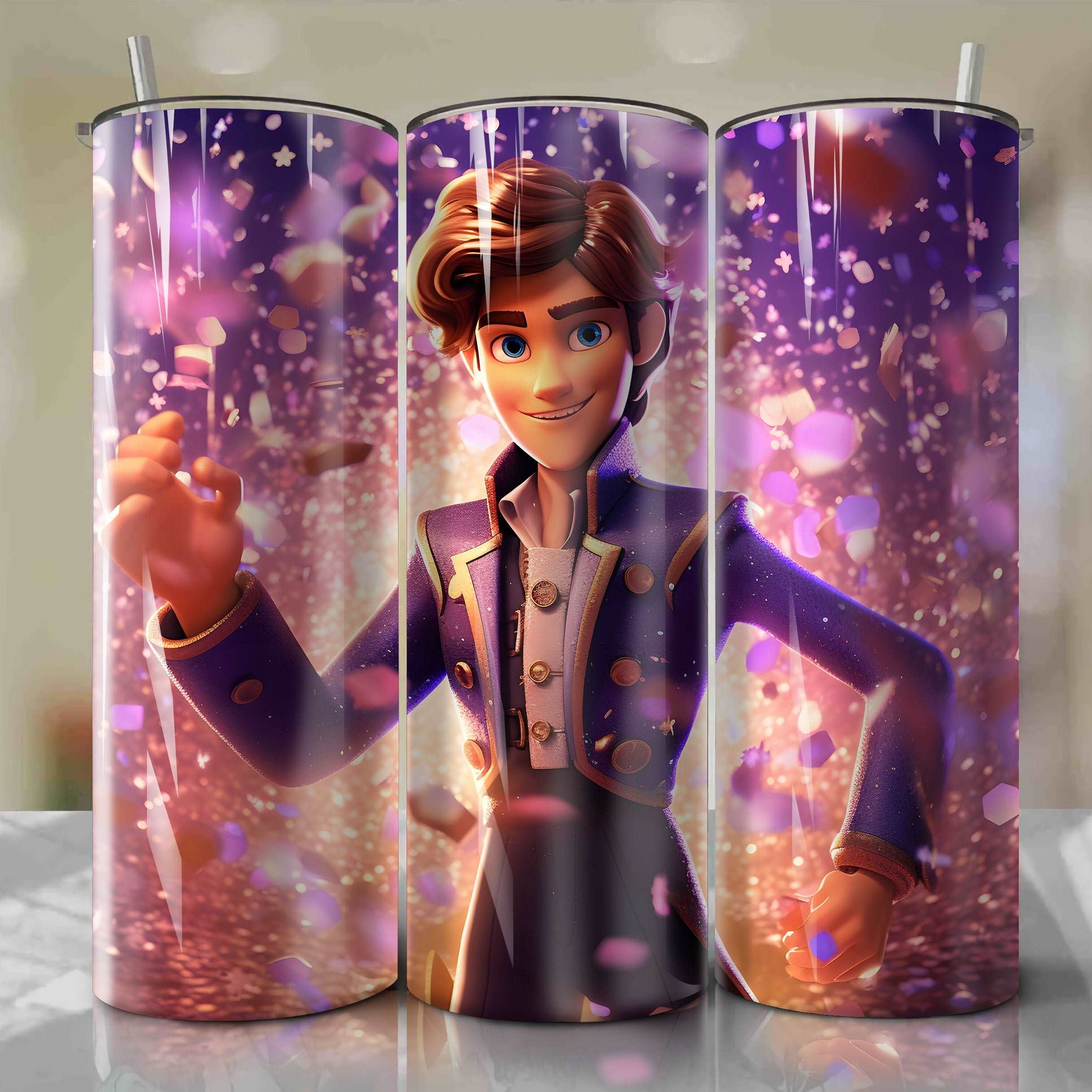 Prince Hans | 3D Bling | Wrap PNG Skinny Tumbler 20oz | Sublimation | Digital Download