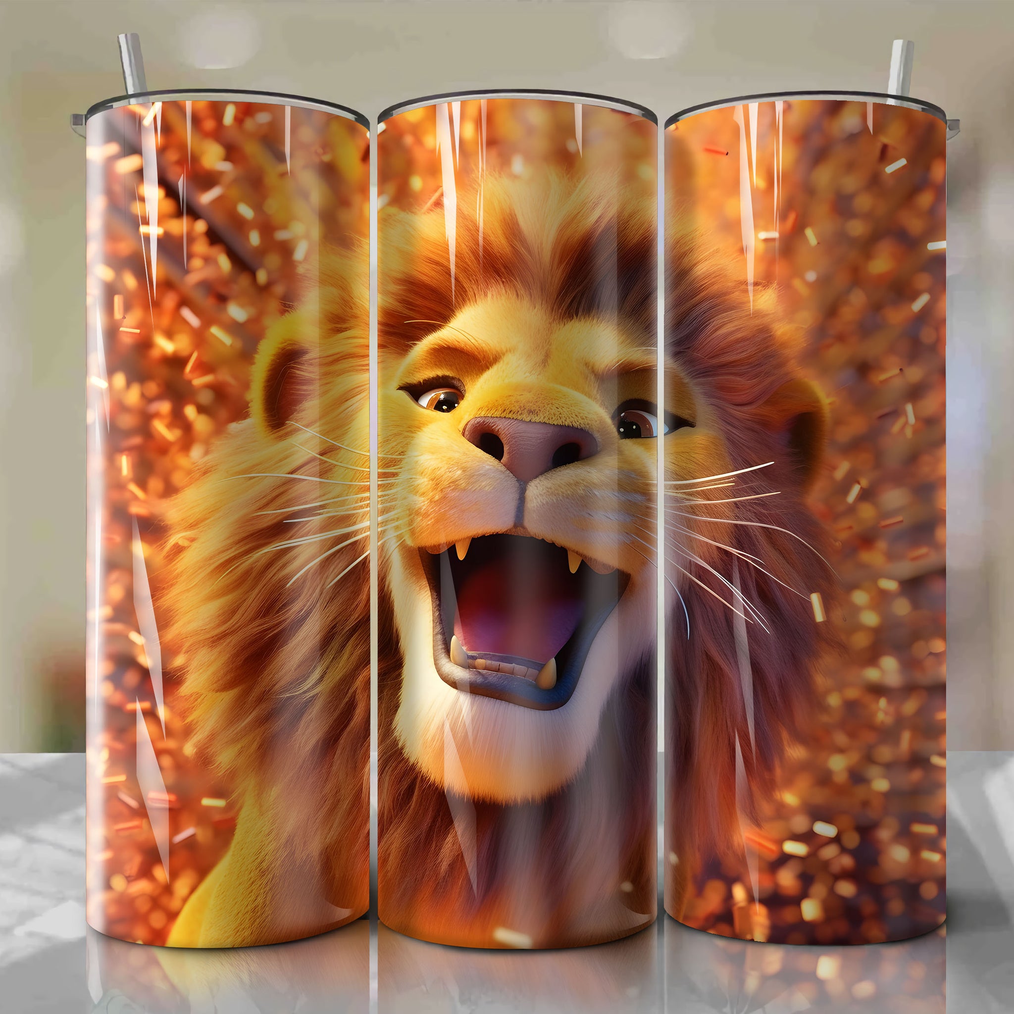 The Lion King - Scar | 3D Bling | Wrap PNG Skinny Tumbler 20oz | Sublimation | Digital Download