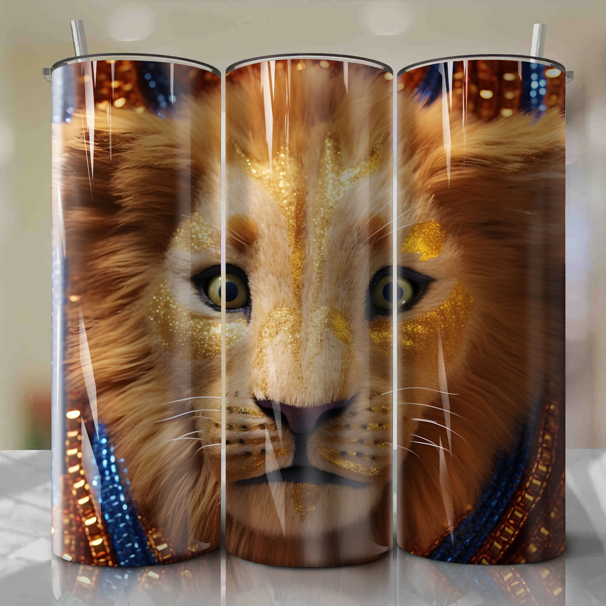 Simba | 3D Zipper | Wrap PNG Skinny Tumbler 20oz | Sublimation | Digital Download