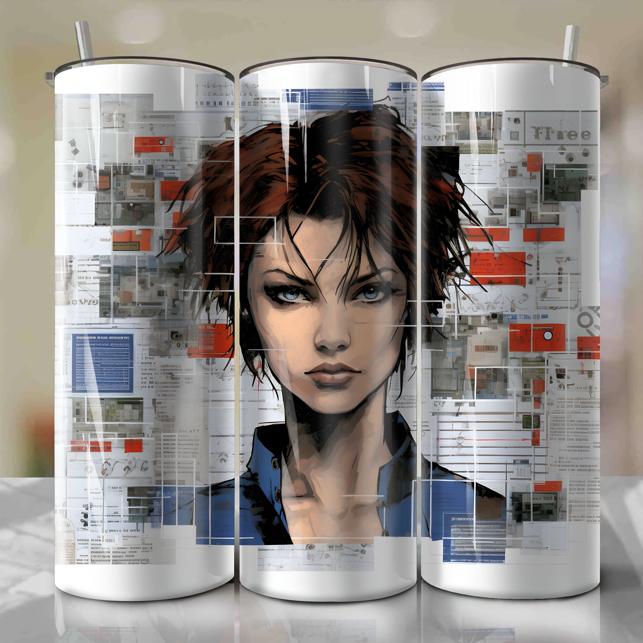 EVE | Newspaper | Wrap PNG Skinny Tumbler 20oz | Sublimation | Digital Download