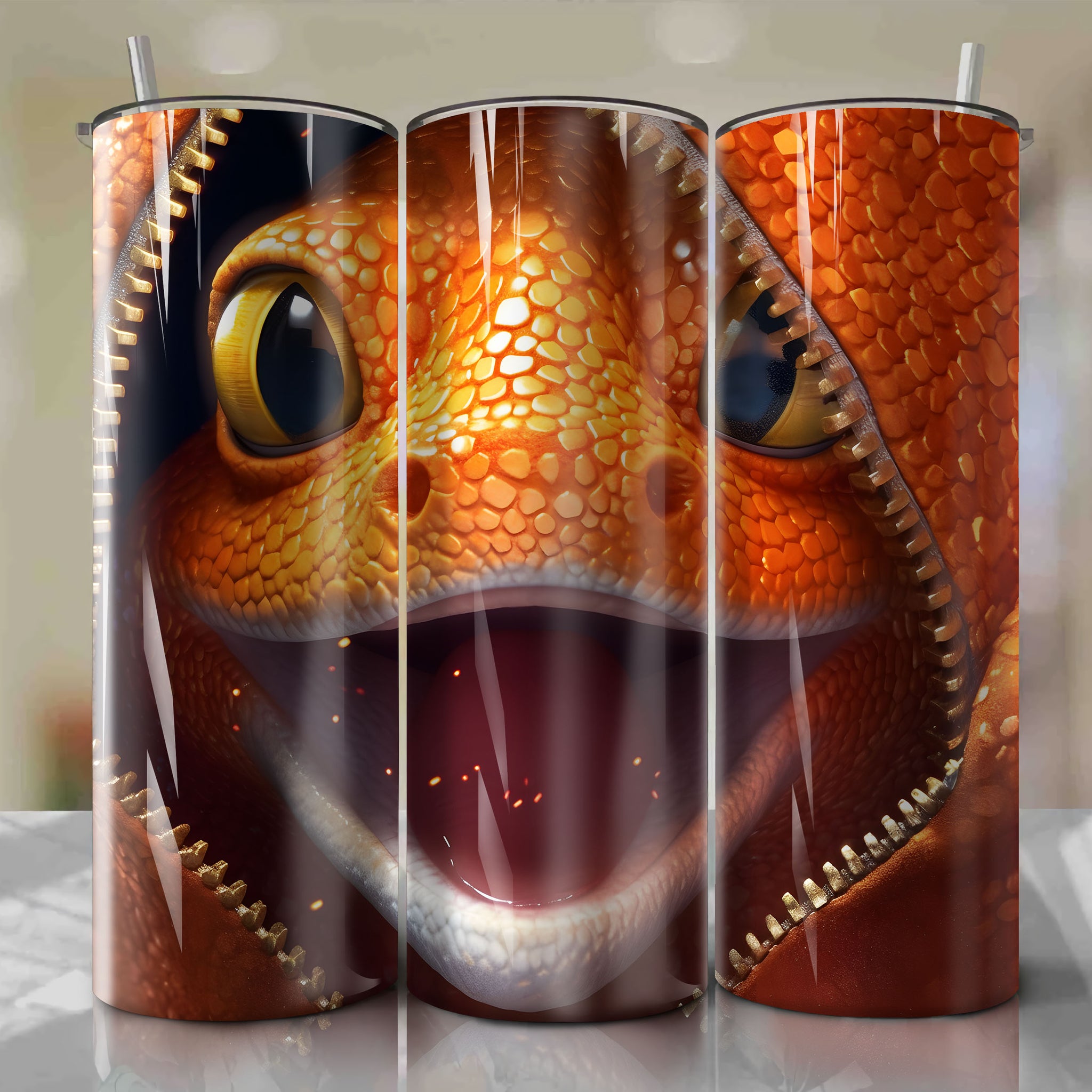 Charmander | 3D Zipper | Wrap PNG Skinny Tumbler 20oz | Sublimation | Digital Download