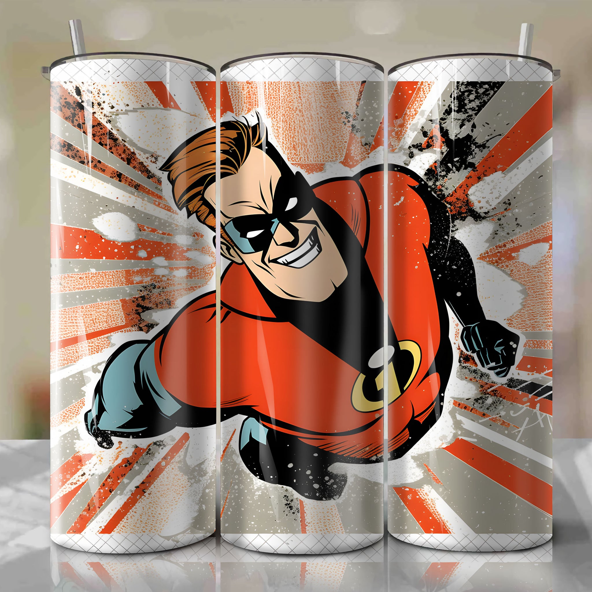 Mr. Incredible | Newspaper | Wrap PNG Skinny Tumbler 20oz | Sublimation | Digital Download