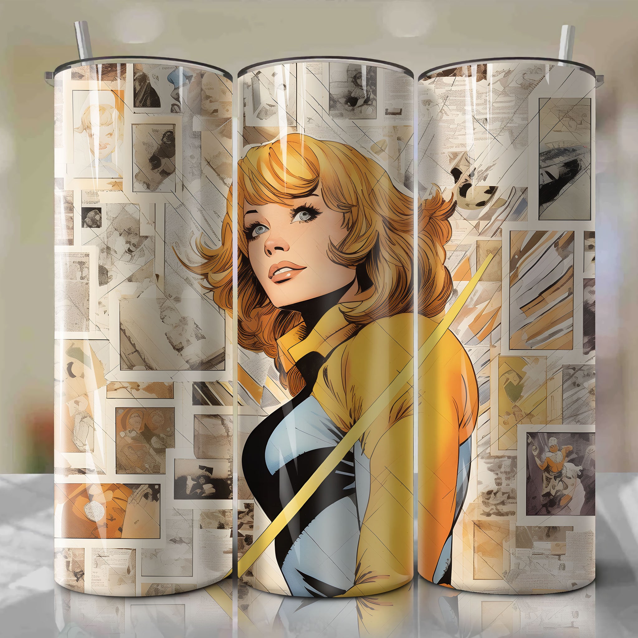 Jane Porter | Newspaper | Wrap PNG Skinny Tumbler 20oz | Sublimation | Digital Download