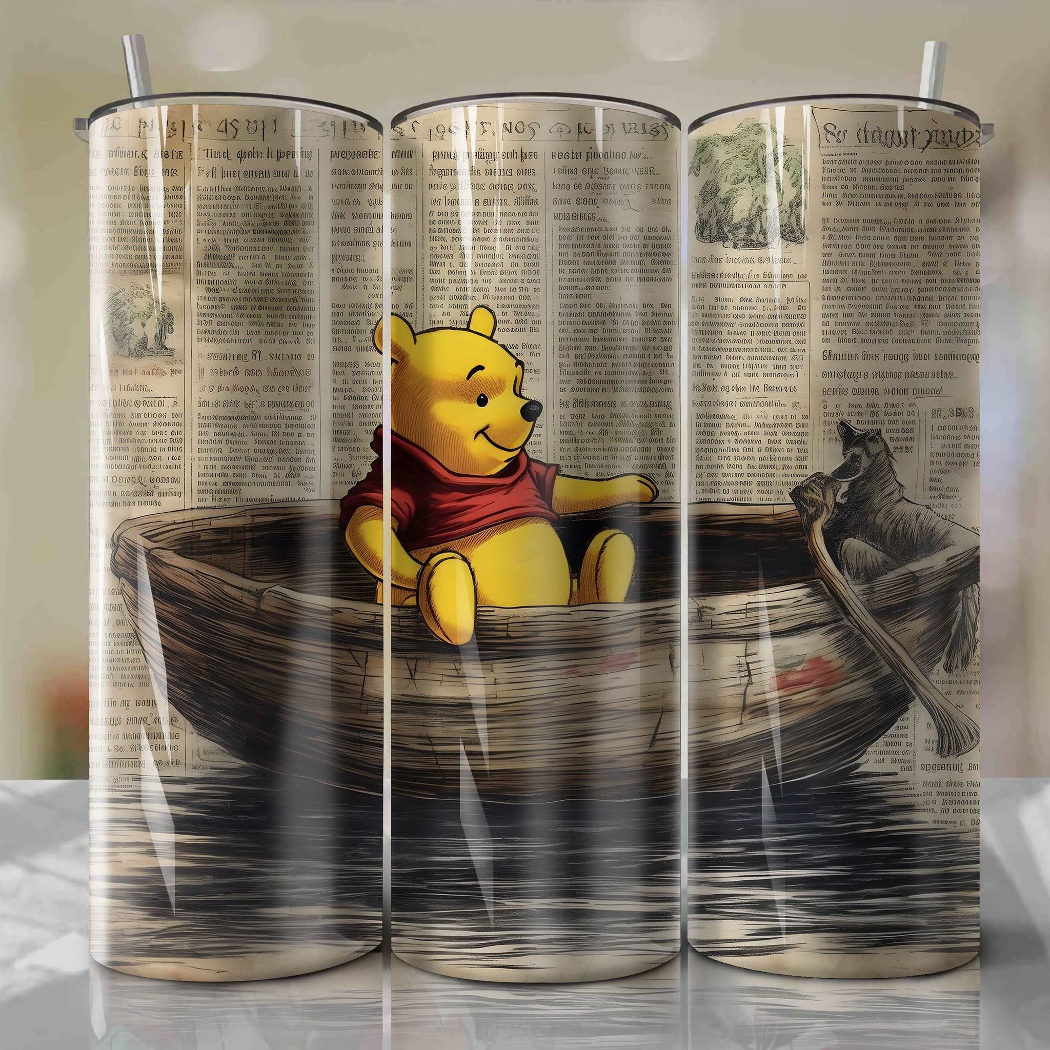 Winnie The Pooh Cartoon Tumbler, Pooh 20oz Skinny Tumbler, D - Inspire  Uplift