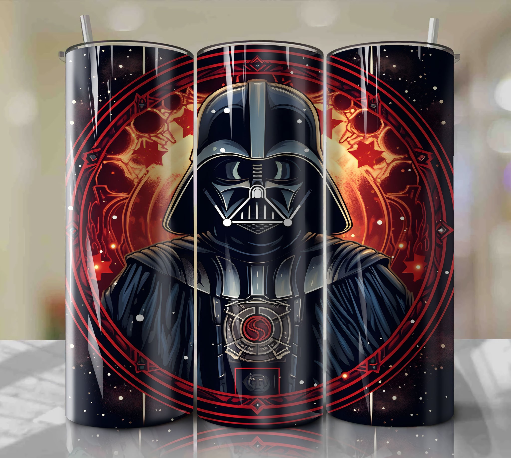 Star Wars Darth Vader Inspired Skinny Tumbler - 20oz PNG Wrap