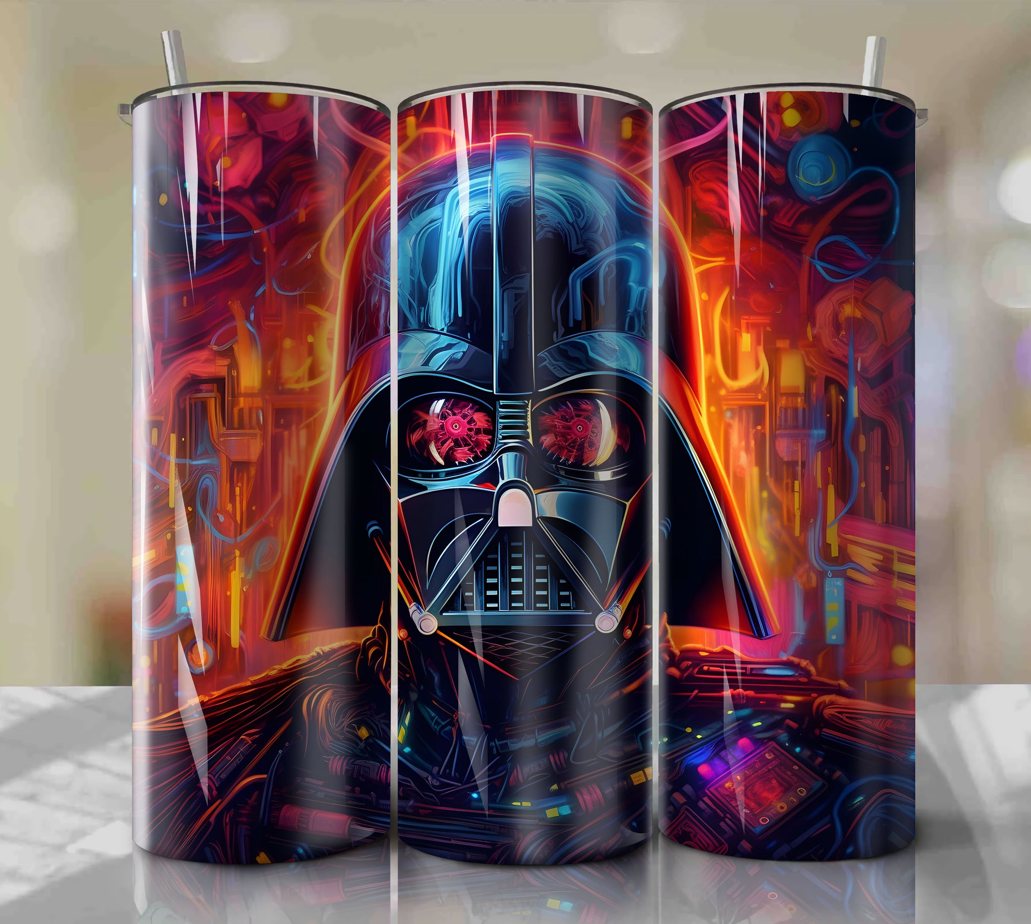 Personalized Darth Vader Skinny Tumbler - 20oz Wrap PNG Download