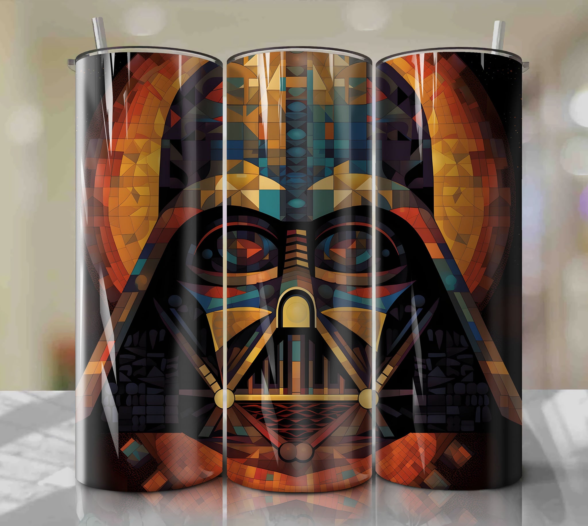 Collectible Darth Vader Skinny Tumbler - 20oz PNG Wrap Digital Download