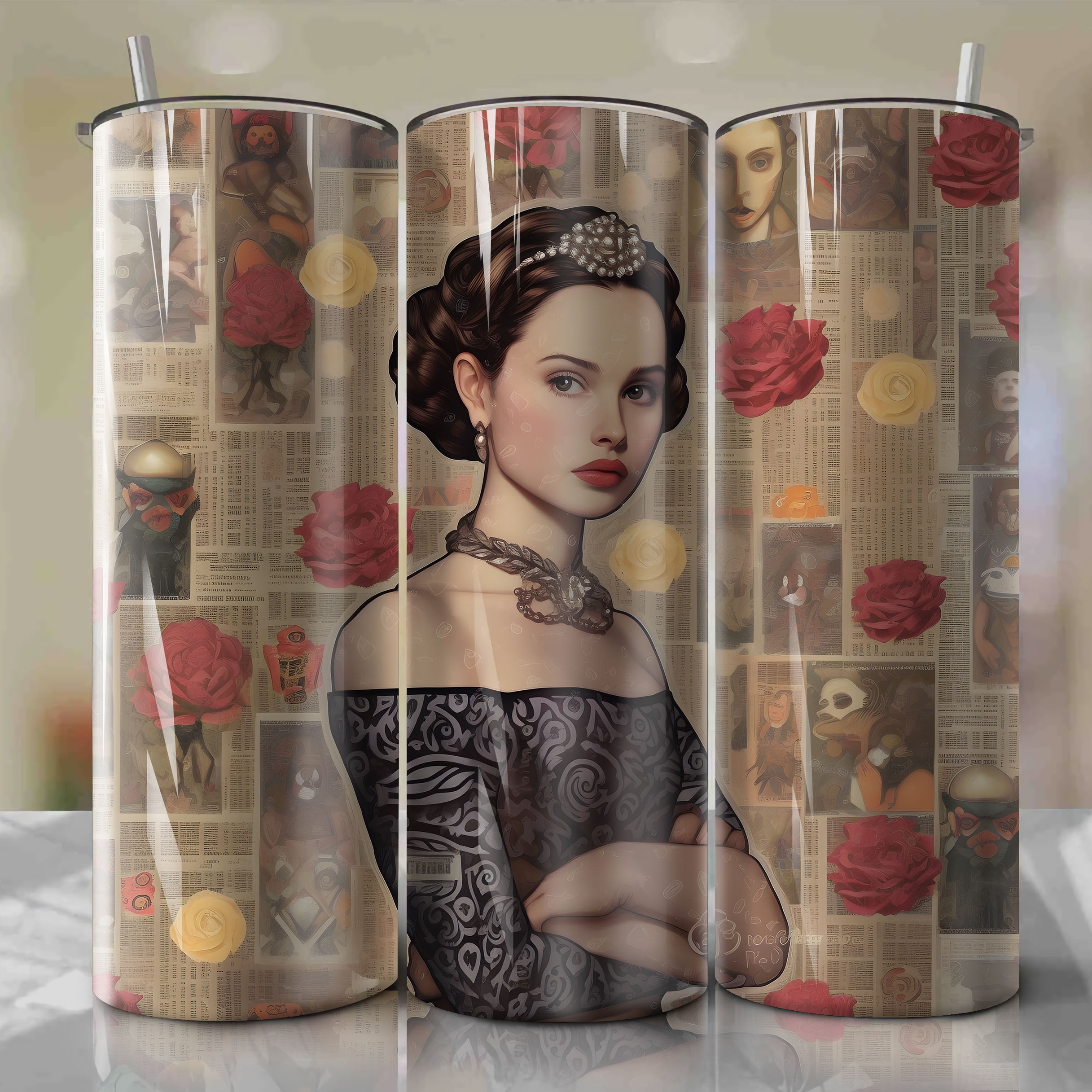 Sublimation Digital Download: Padmé Amidala Cartoon Design on Printed