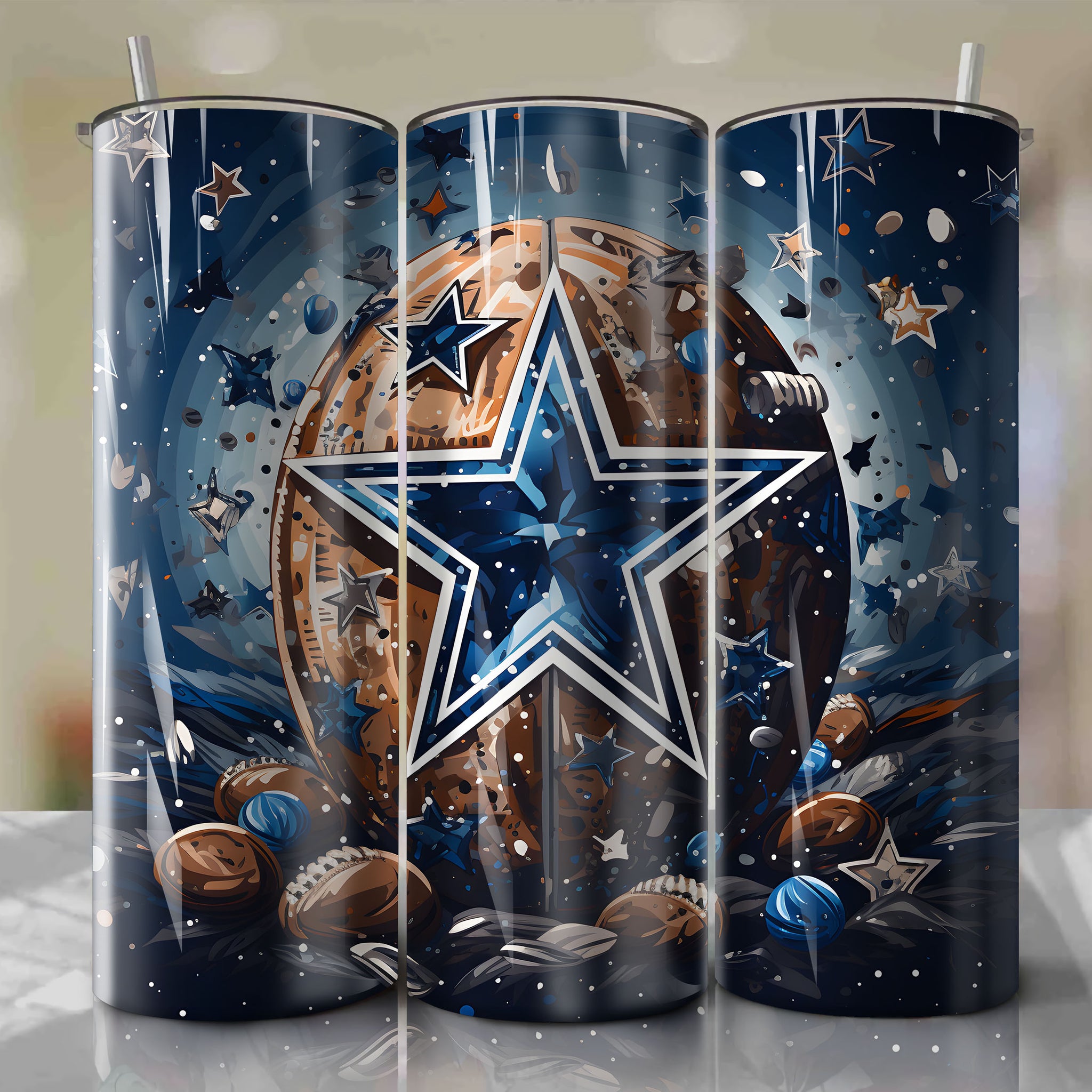 Dallas Cowboys Football | Newspaper | Wrap PNG Skinny Tumbler 20oz | Sublimation | Digital Download