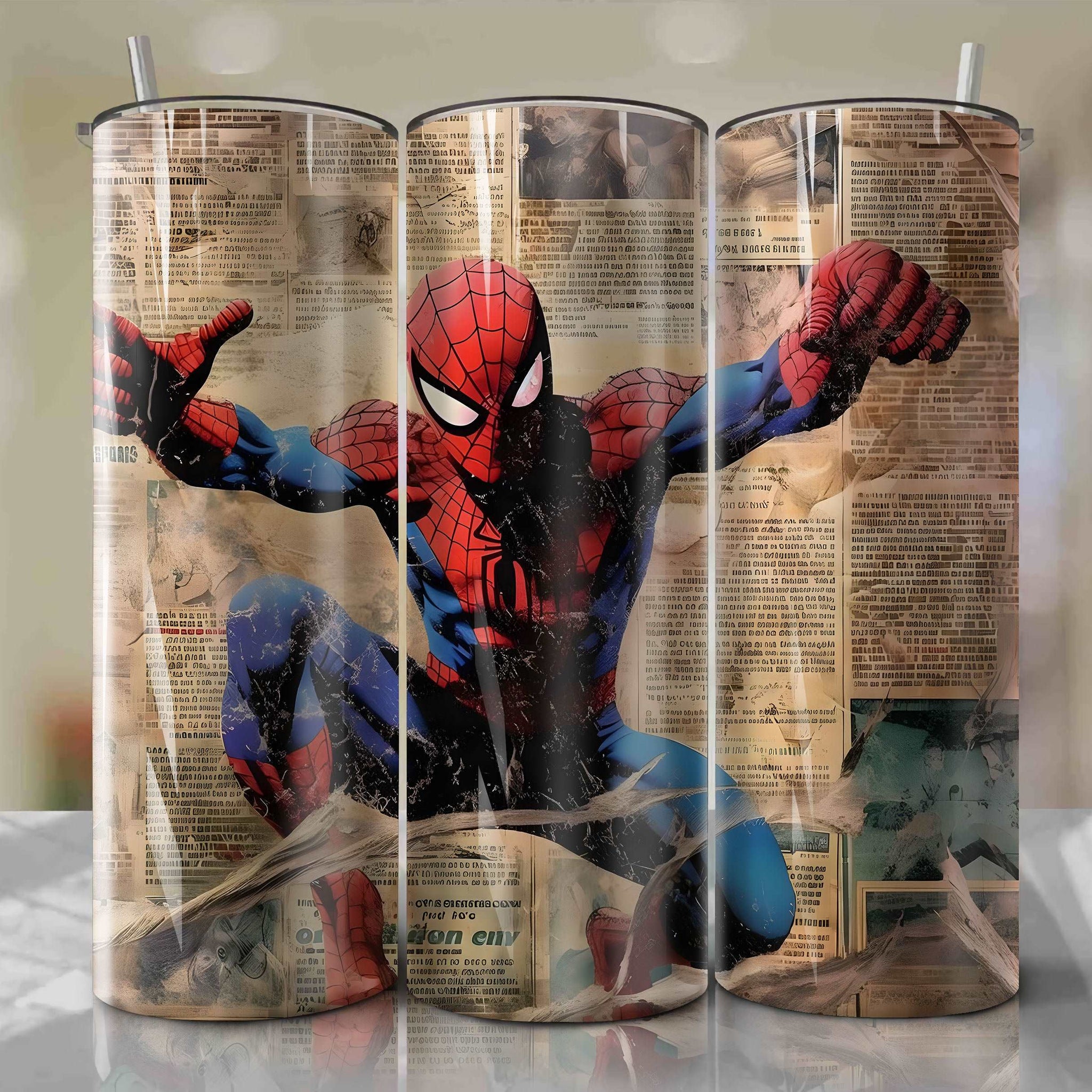Spider Super Hero Sippy Cup Sublimation Bundle Tumbler Wrap 