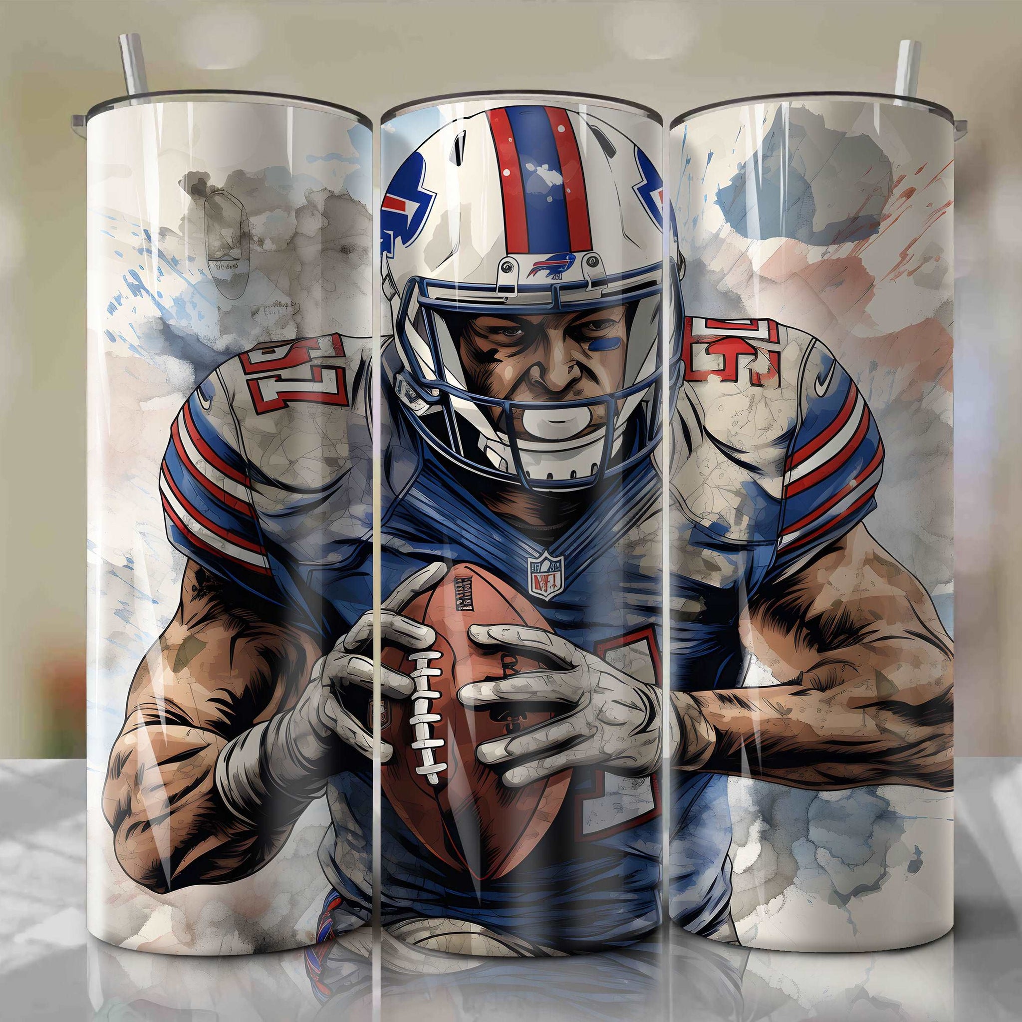 Buffalo Bills Football | Newspaper | Wrap PNG Skinny Tumbler 20oz | Sublimation | Digital Download