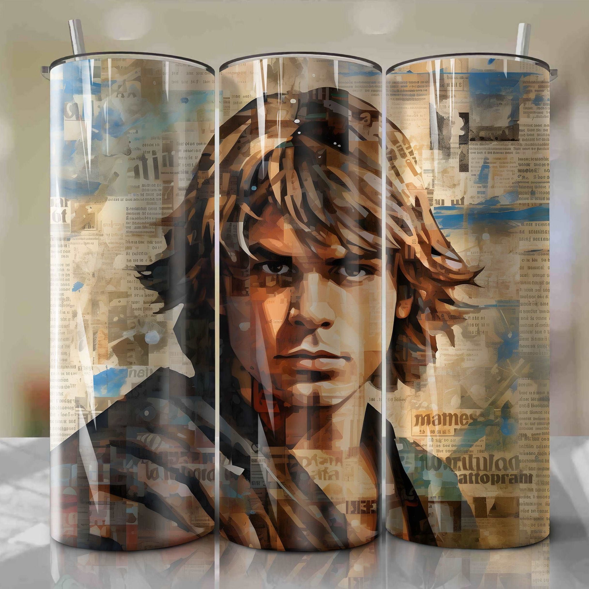 Anakin Skywalker cartoon | Newspaper | Wrap PNG Skinny Tumbler 20oz | Sublimation | Digital Download