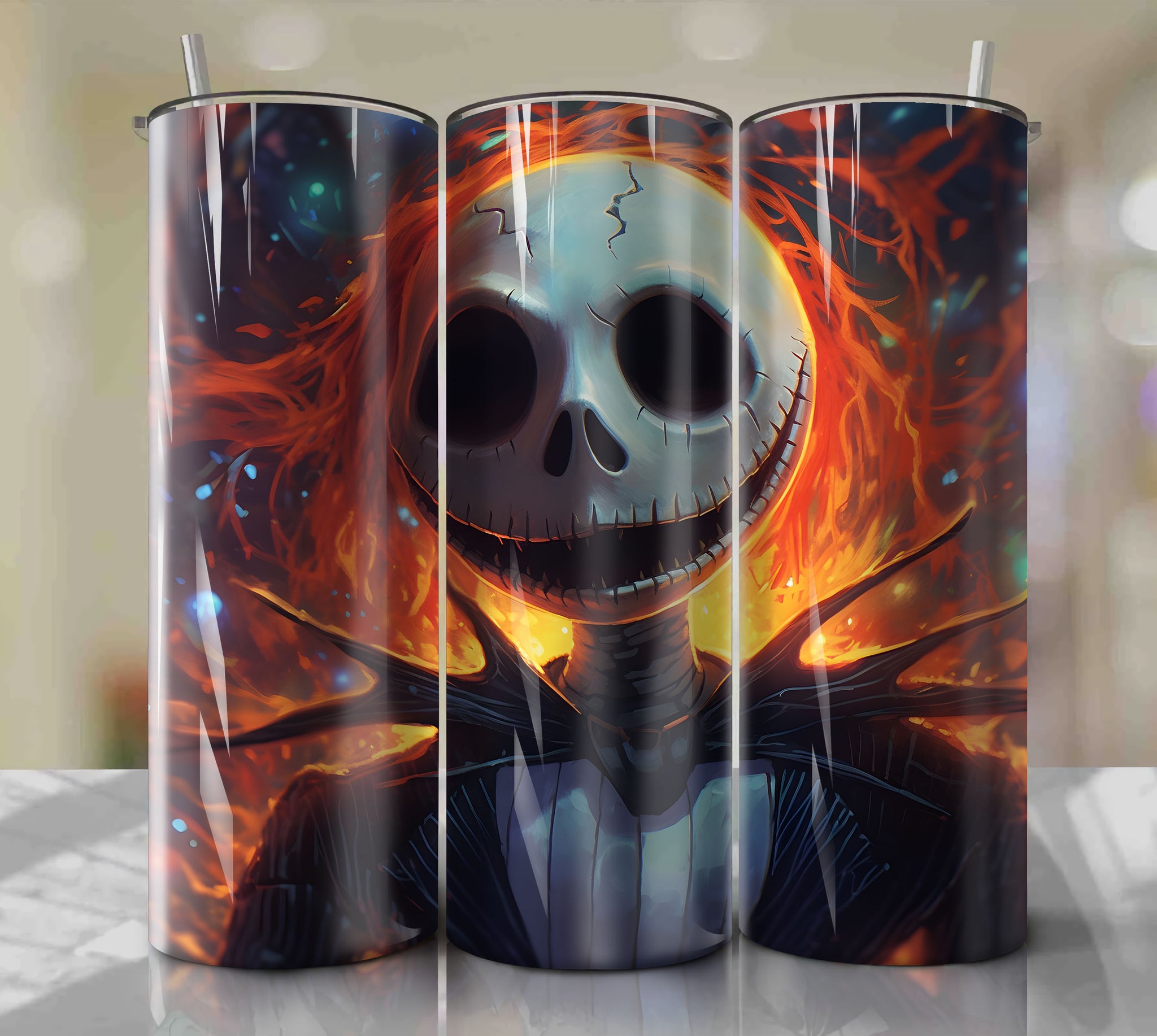 Nightmare Before Christmas Fan Art - Jack Skellington Tumbler PNG