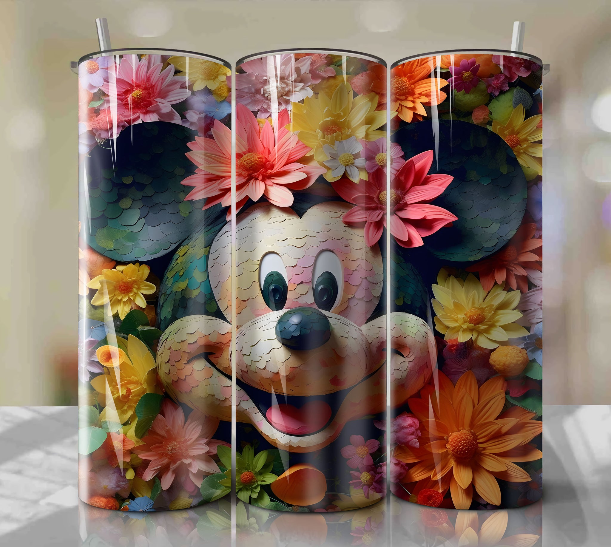 Skinny Tumbler 20oz Wrap PNG - Disney Mickey Mouse Design