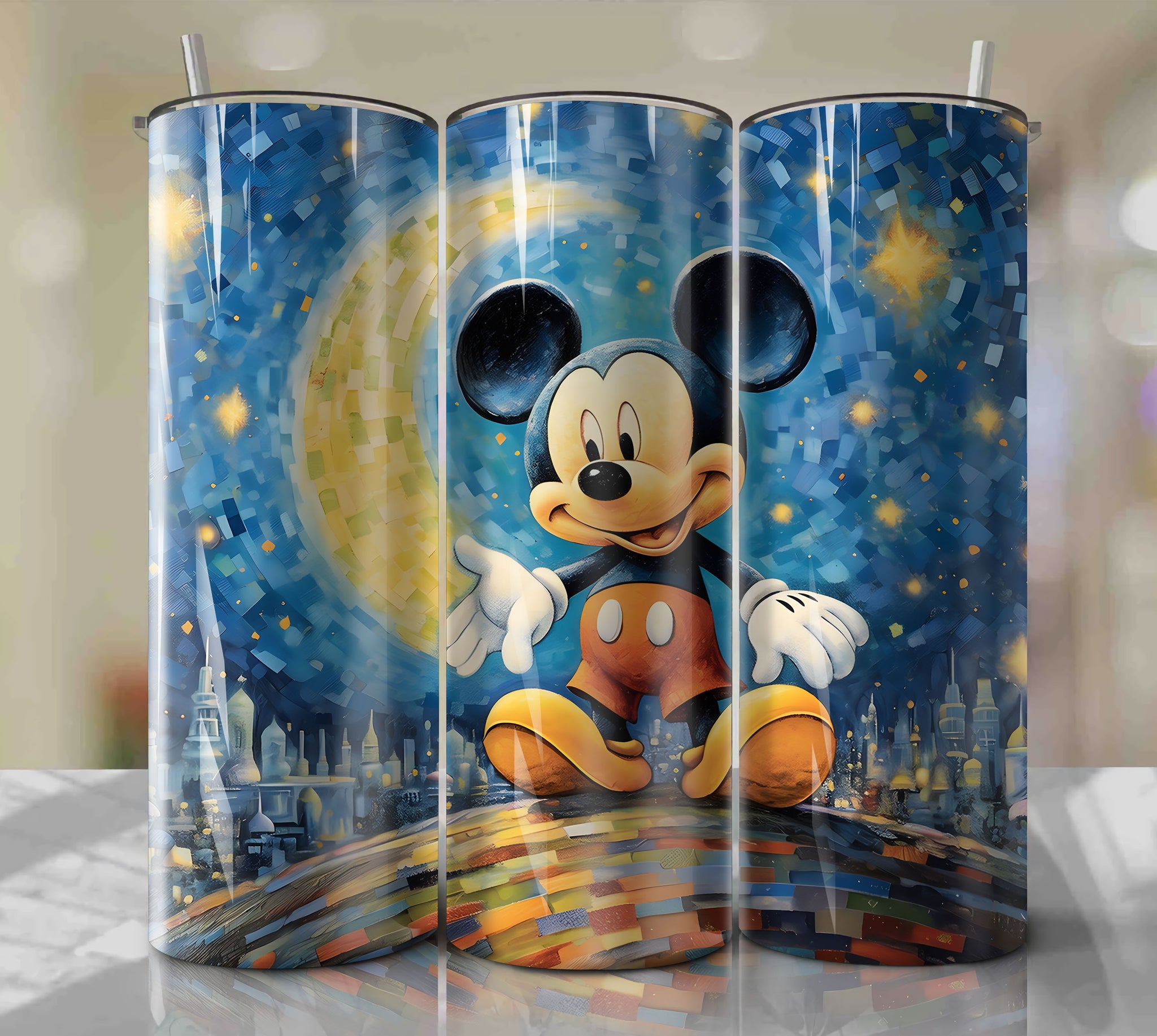 Mickey Mouse Character Design for Skinny Tumbler 20oz Wrap PNG - Digital File