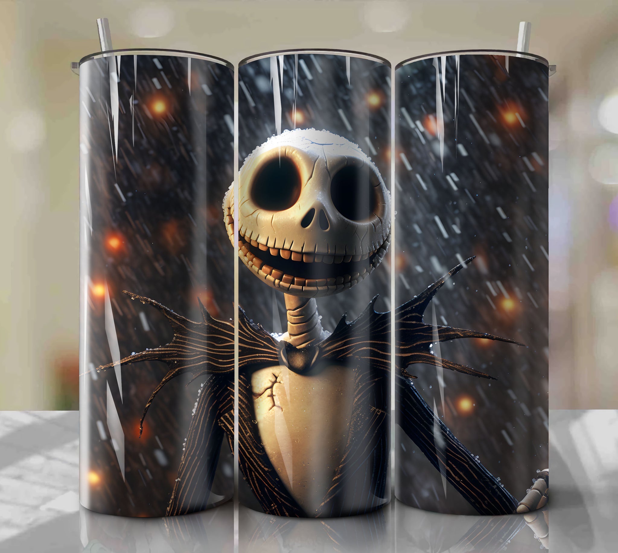 Nightmare Before Christmas Theme - Jack Skellington Tumbler PNG