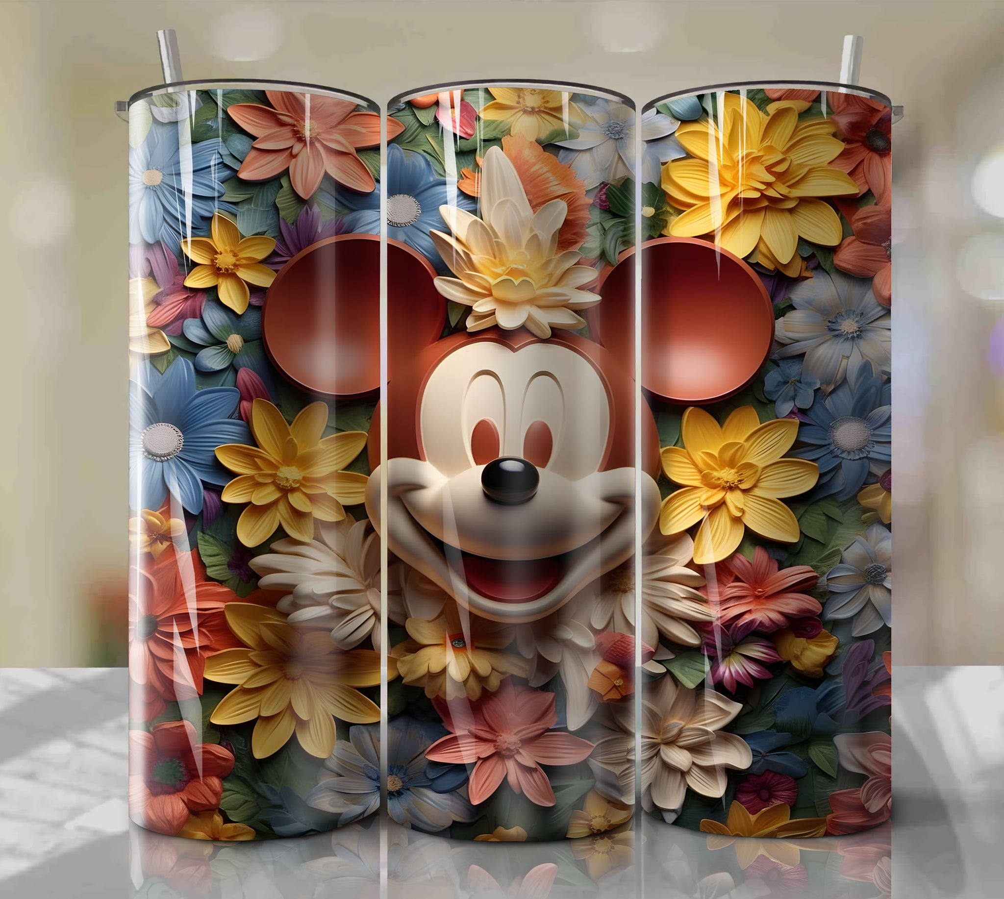 Skinny Tumbler 20oz Wrap PNG - Disney Mickey Mouse Inspired Design