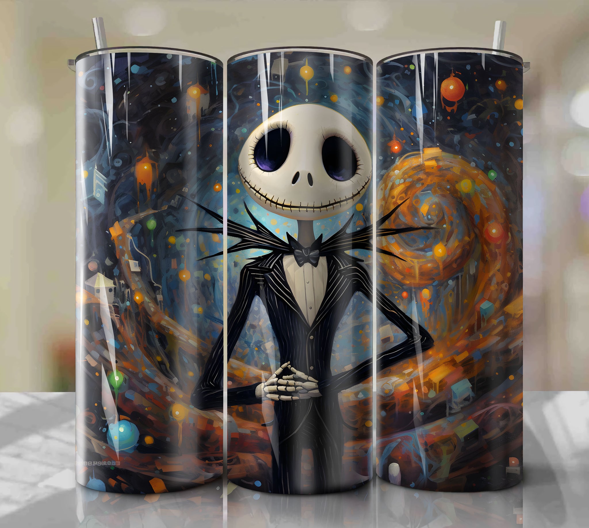 Nightmare Before Coffee Tumbler 30 Oz Skinny, Halloween Full Tumbler  Wrap,jack Skellington Tumbler Sublimation Designs Png,digital Downloads 