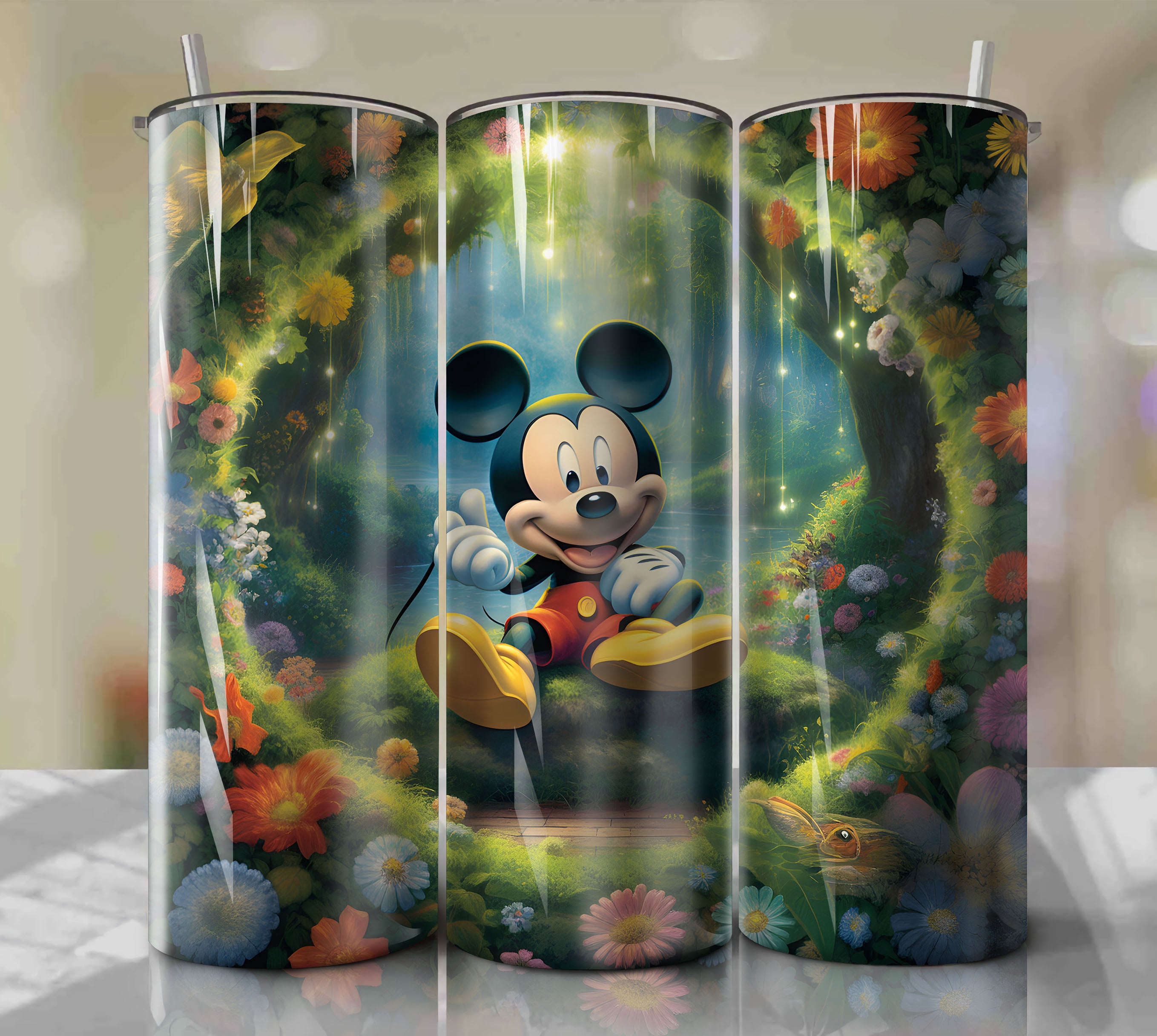 Mickey Mouse Artwork for Skinny Tumbler 20oz Wrap PNG - Instant Downlo