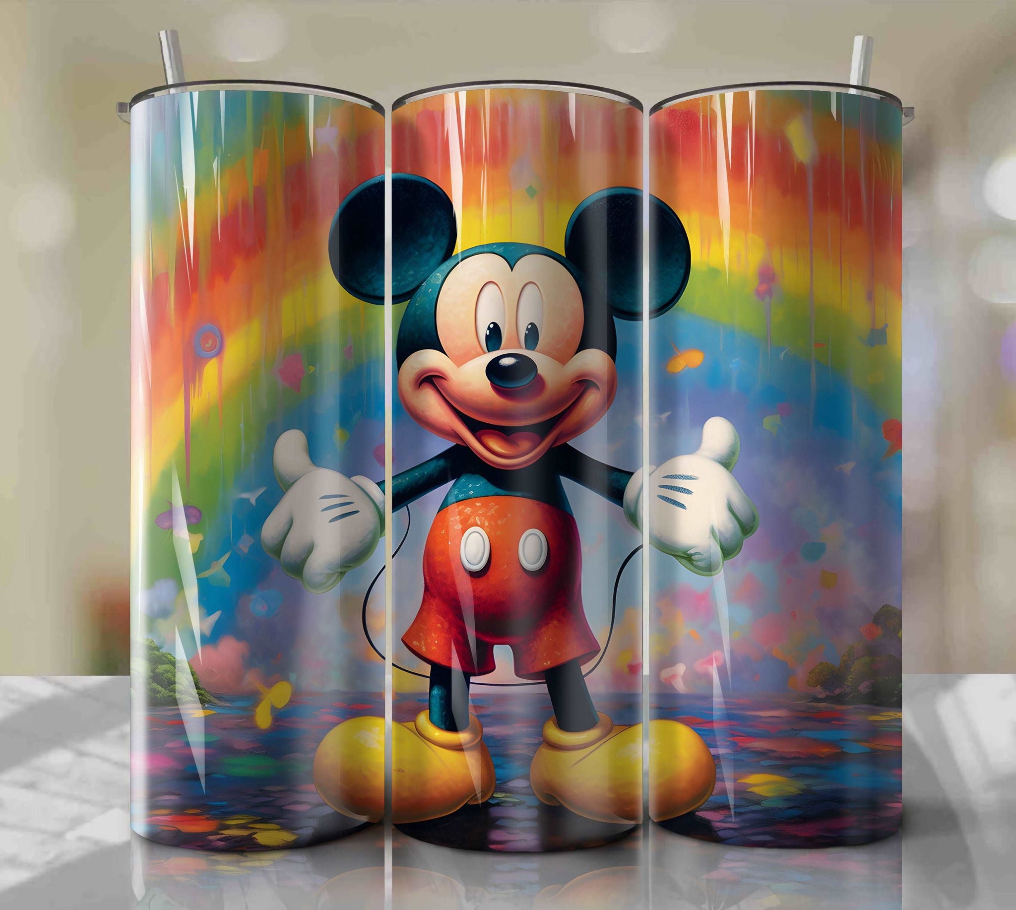 Disney Mickey Mouse Graphic for Skinny Tumbler 20oz Wrap PNG - High-Quality