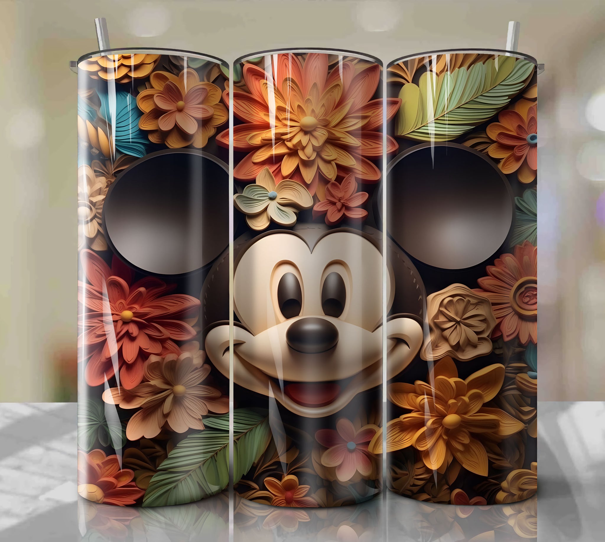 Disney Mickey Mouse Skinny Tumbler 20oz Wrap PNG - High-Quality Digital Art