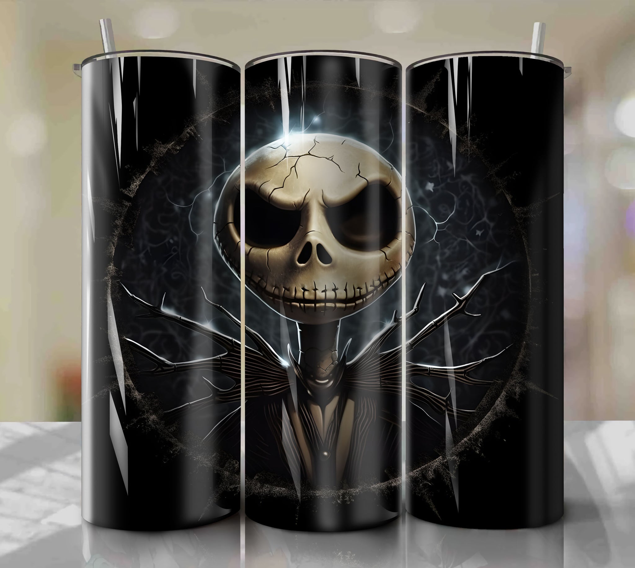 Halloween Gift Idea: Jack Skellington Tumbler Wrap PNG