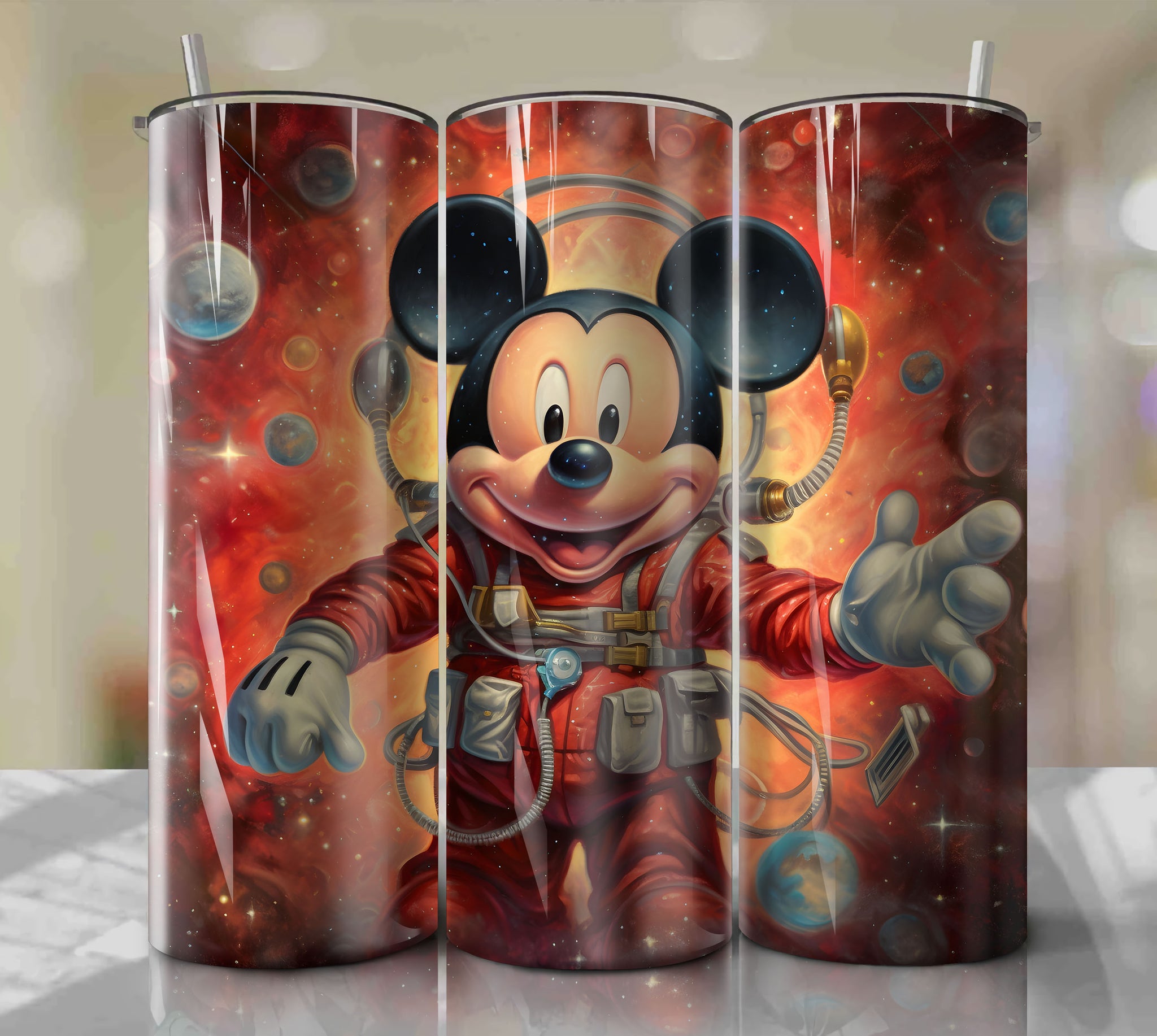 Skinny Tumbler 20oz Wrap PNG with Mickey Mouse Graphic - Disney Inspired