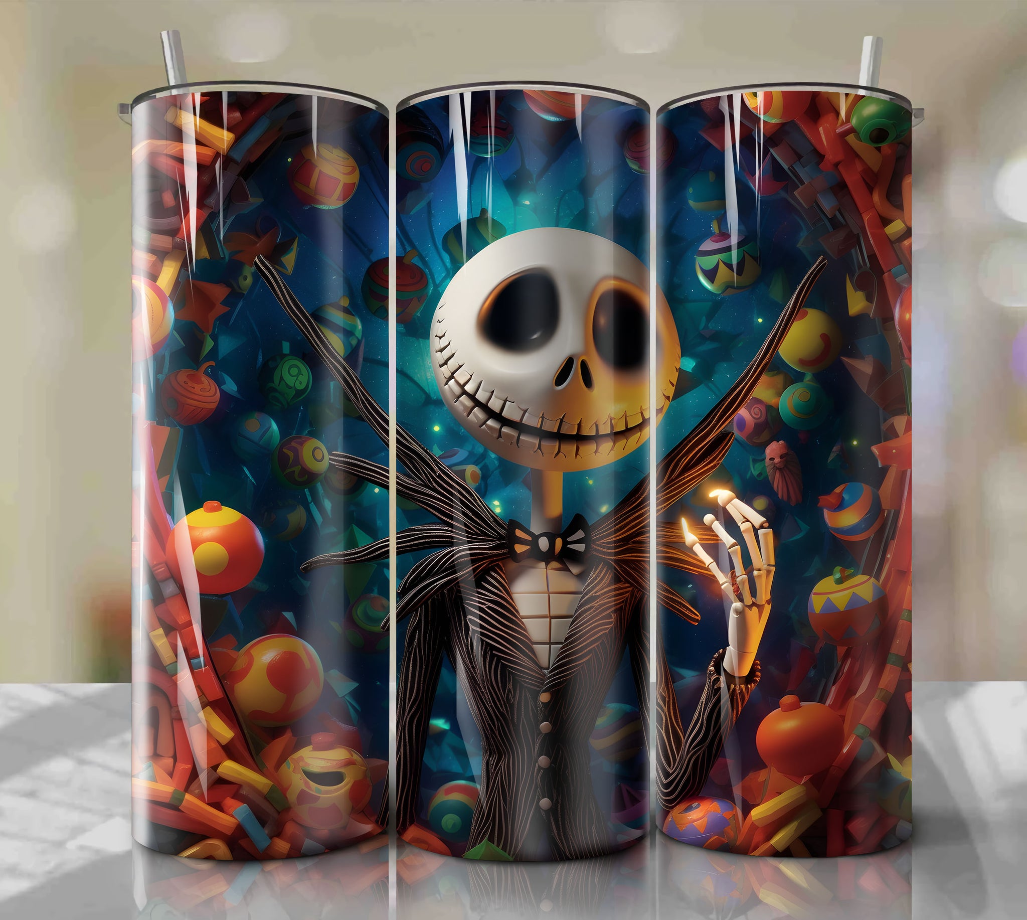 Nightmare Before Christmas Tumbler Design - Jack Skellington PNG