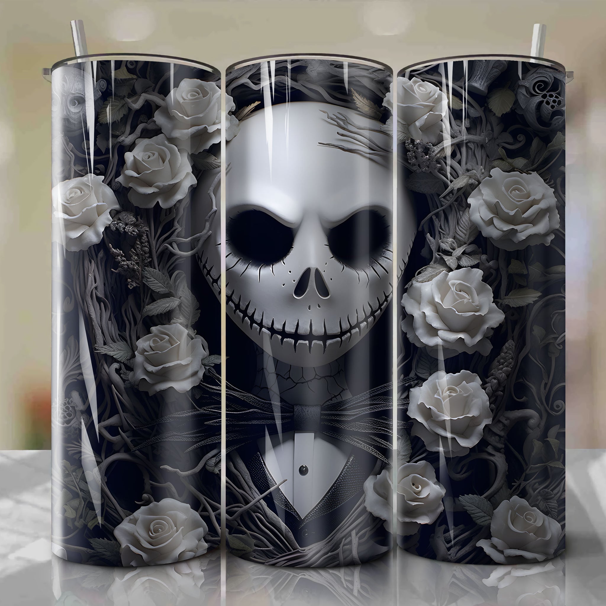 Unique Nightmare Before Christmas Skinny Tumbler - Sublimation Print